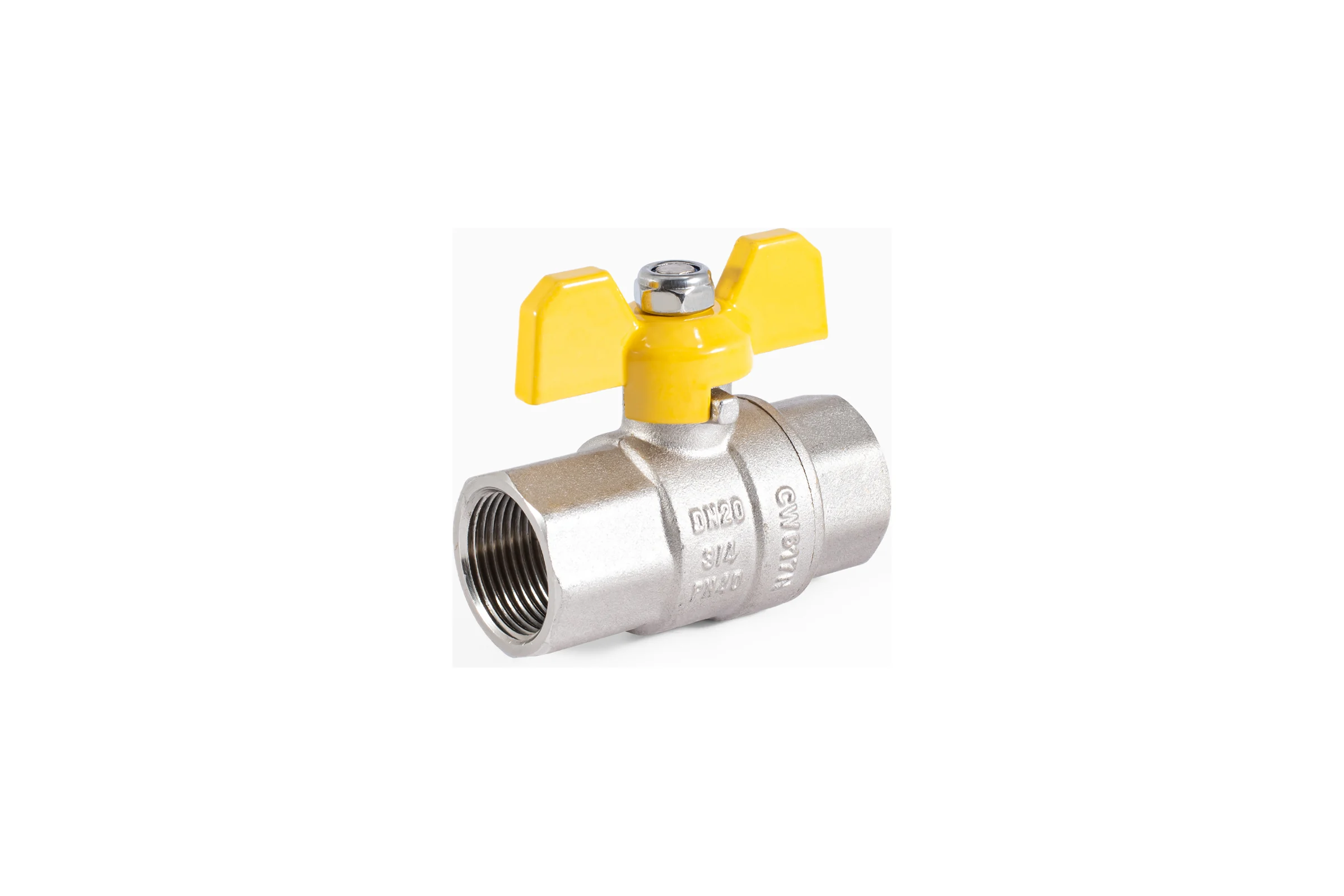 Шаровой кран для газа PROFACTOR PF GAS ручка бабочка, в/в 3/4 дюйма PF GBV 334