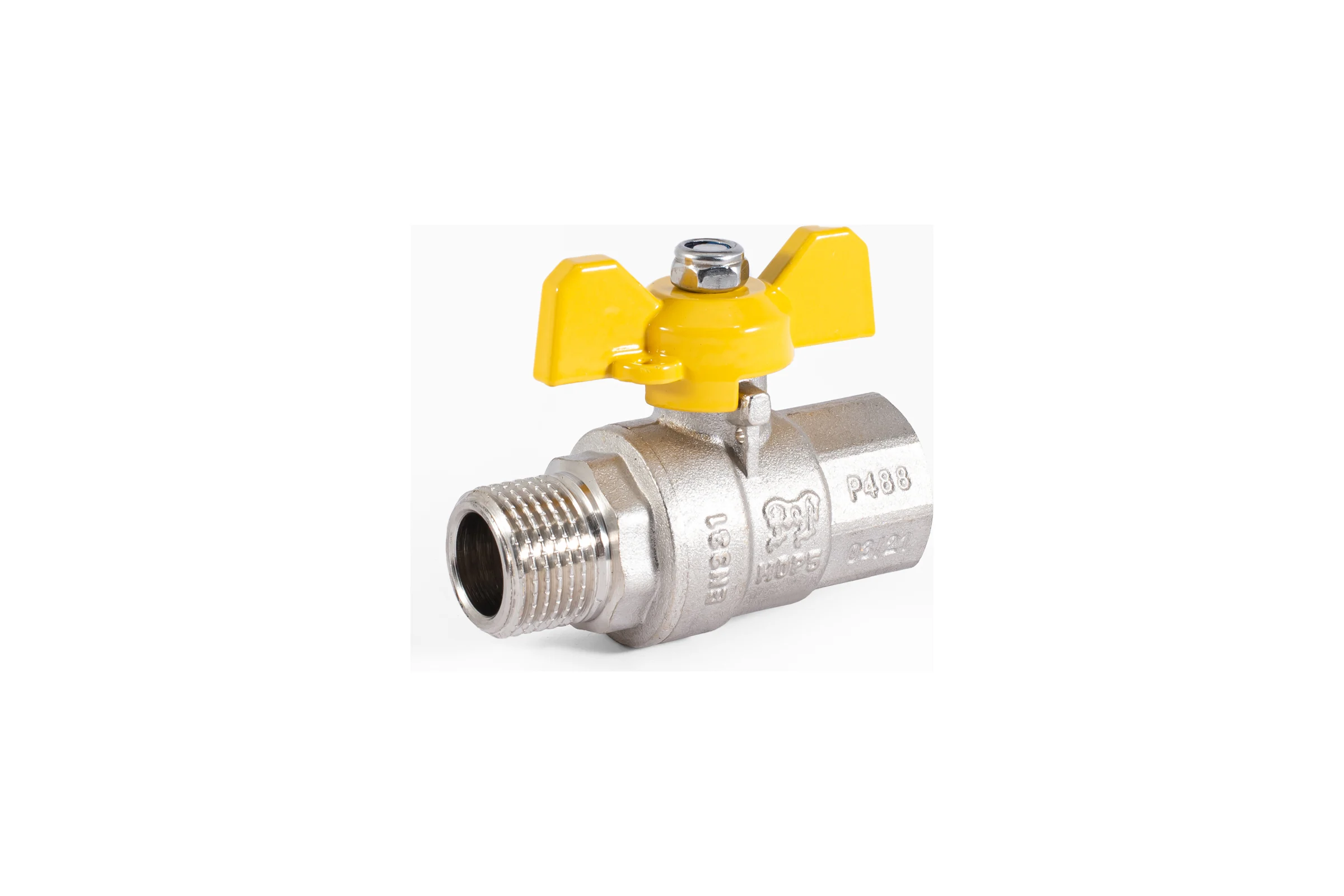 Шаровой кран для газа PROFACTOR PF GAS ручка бабочка, в/н 1/2 дюйма PF GBV 336