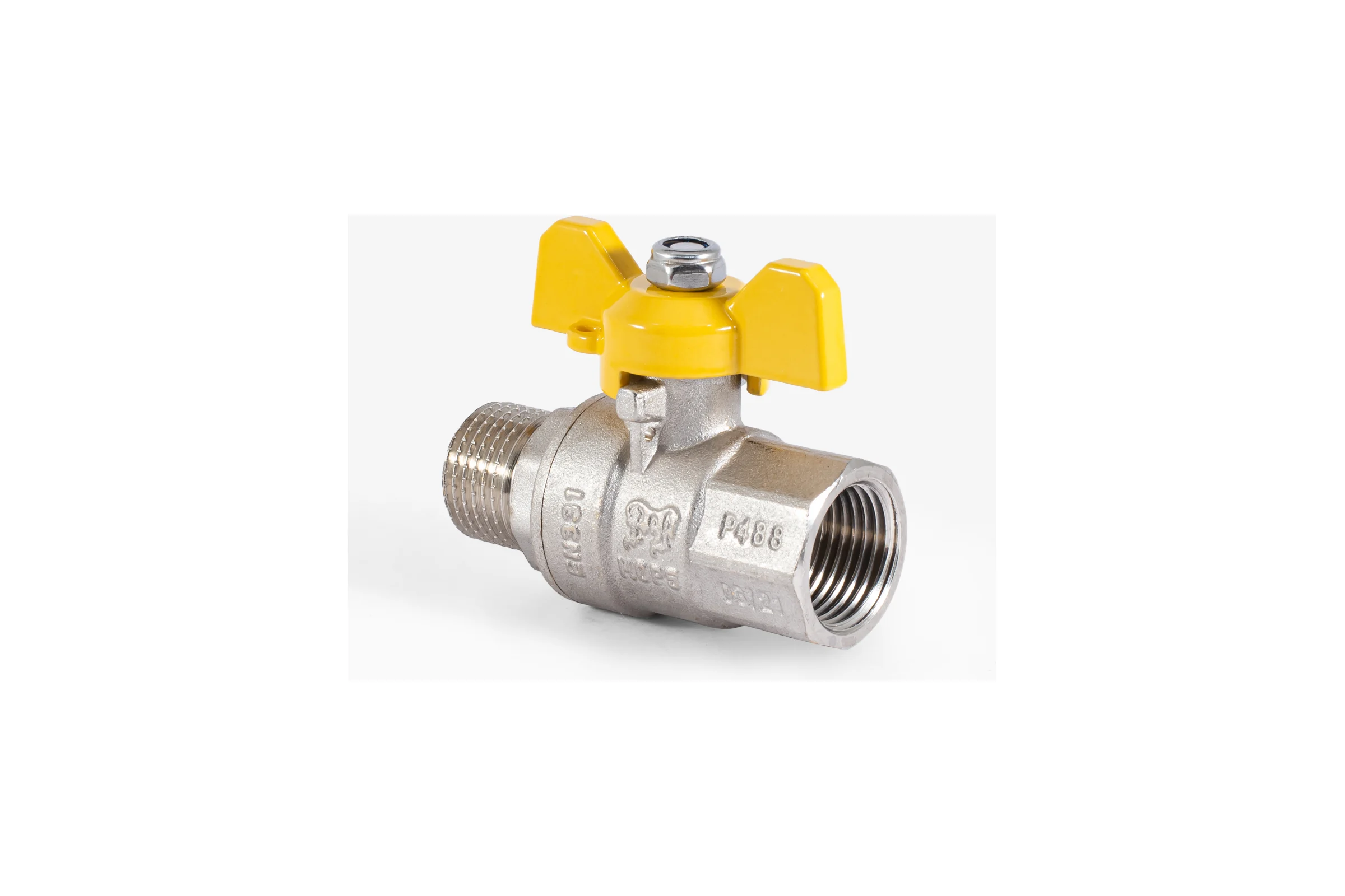 Шаровой кран для газа PROFACTOR PF GAS ручка бабочка, в/н 1/2 дюйма PF GBV 336