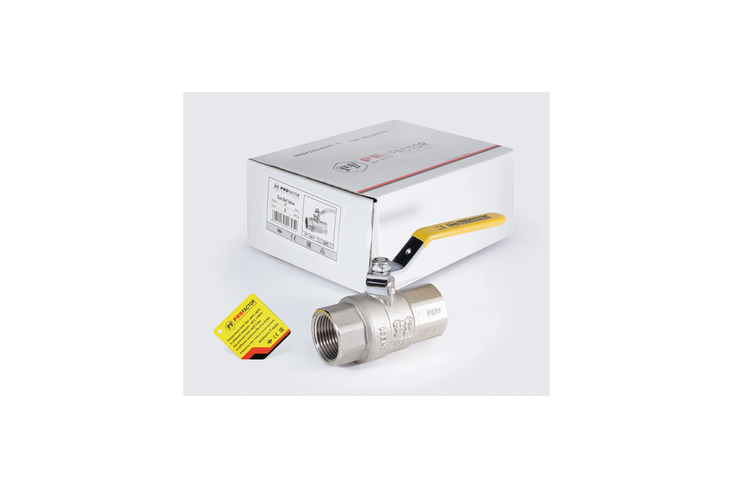 Шаровой кран для газа PROFACTOR PF GAS ручка рычаг, в/в 1 дюйм PF GBV 341