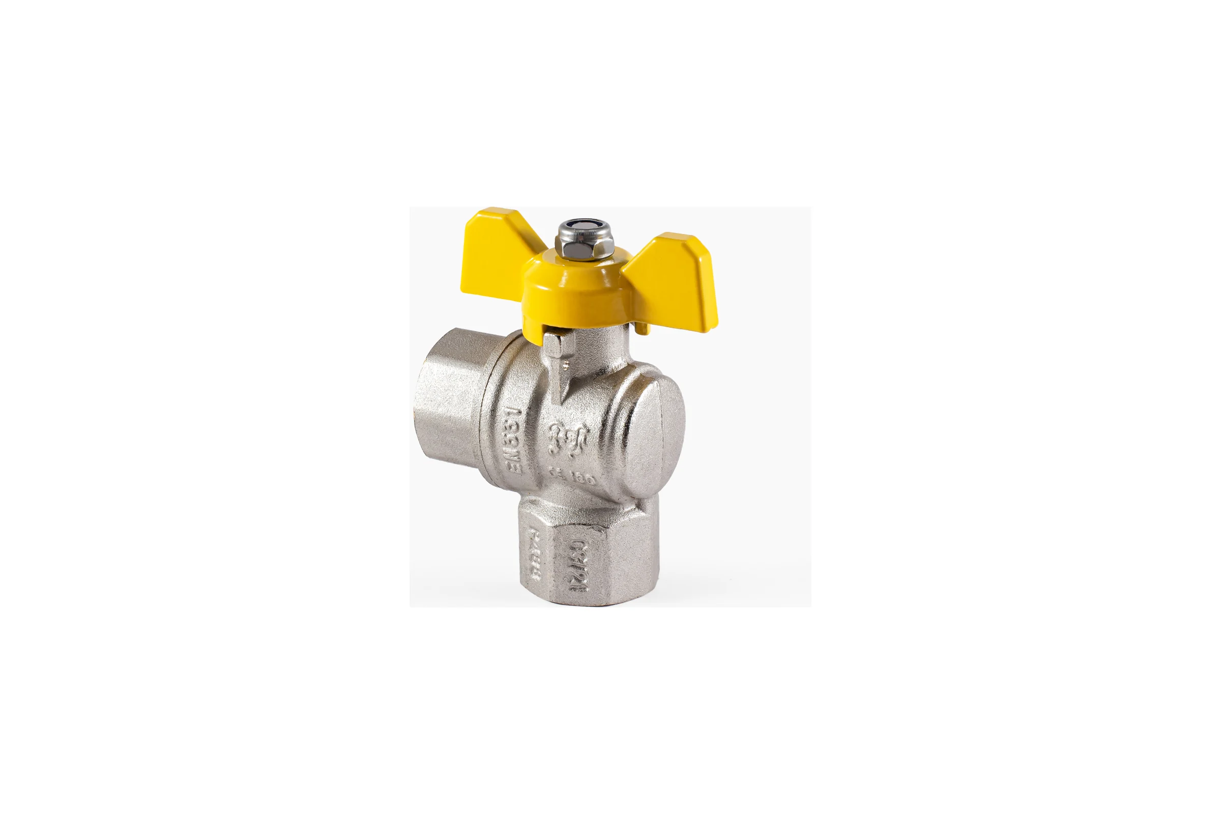 Шаровой угловой кран для газа PROFACTOR PF GAS ручка бабочка, в/в 1/2 дюйма PF GBV 333A