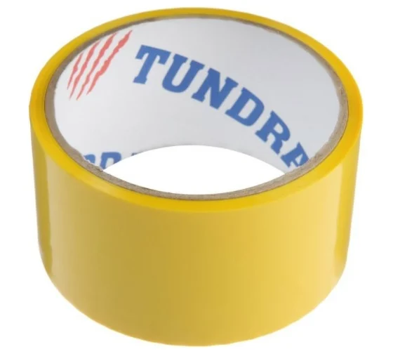 Клейкая лента TUNDRA желтая, 45 мкм, 48 мм х 24 м 7139059
