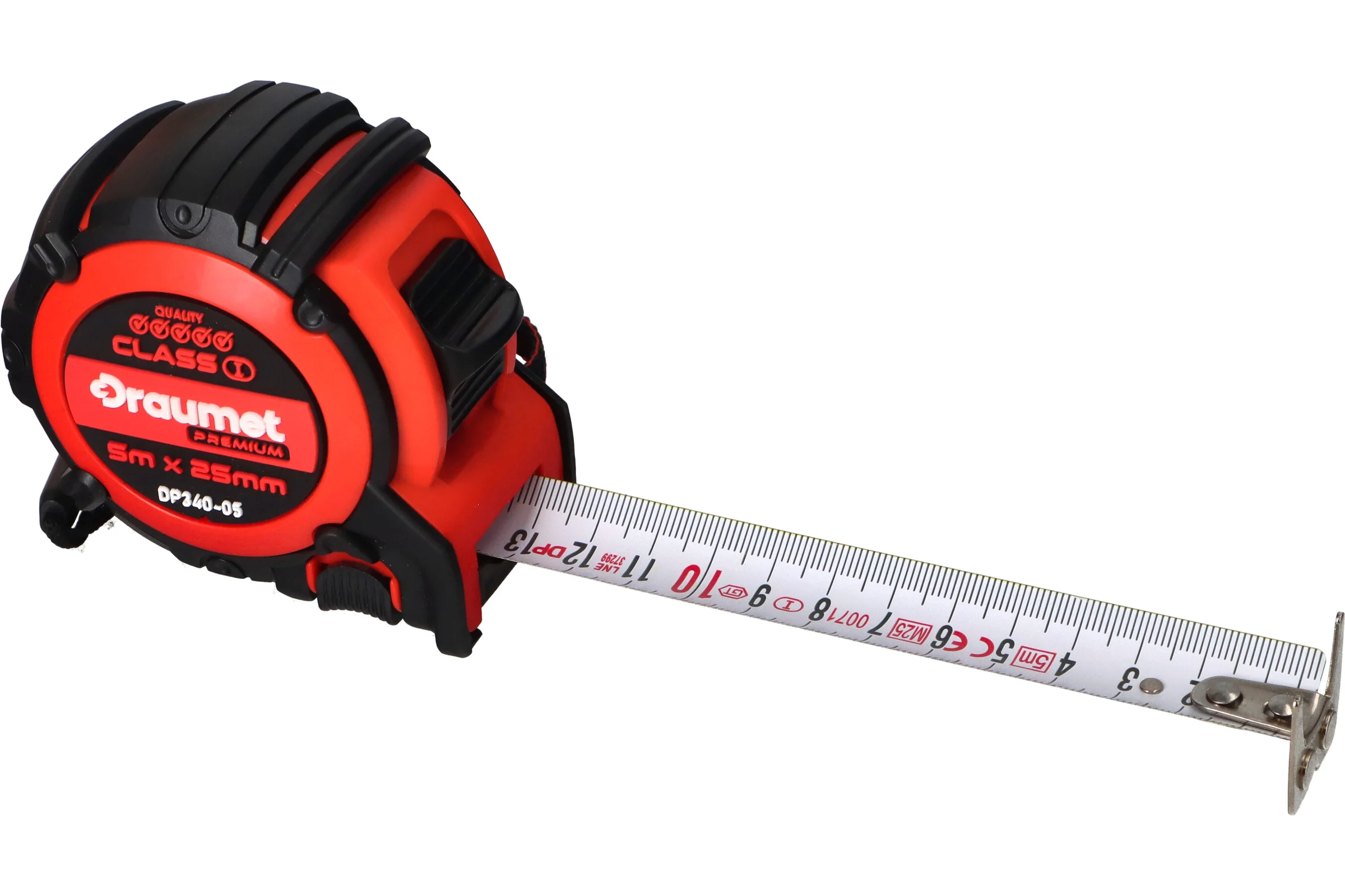 Рулетка обрезиненная DRAUMET PREMIUM 5 м x 25 мм DP340-05