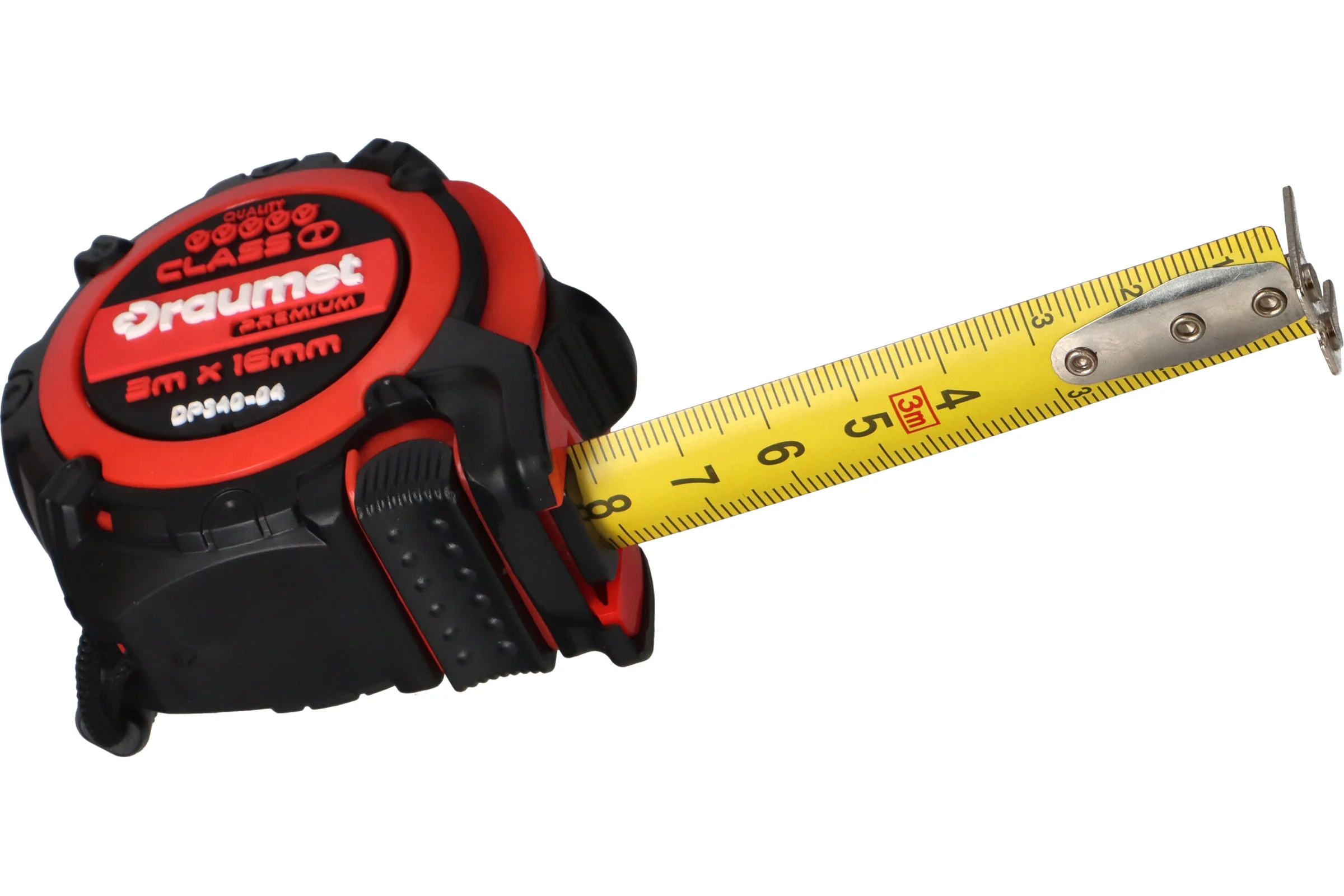 Рулетка обрезиненная DRAUMET PREMIUM 3 м x 16 мм DP340-04