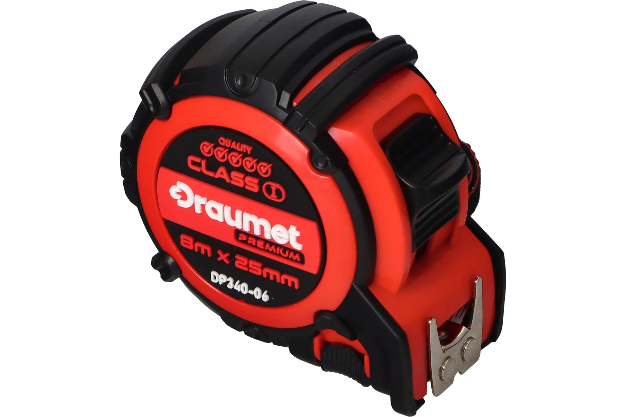Рулетка обрезиненная DRAUMET PREMIUM 8 м x 25 мм DP340-06