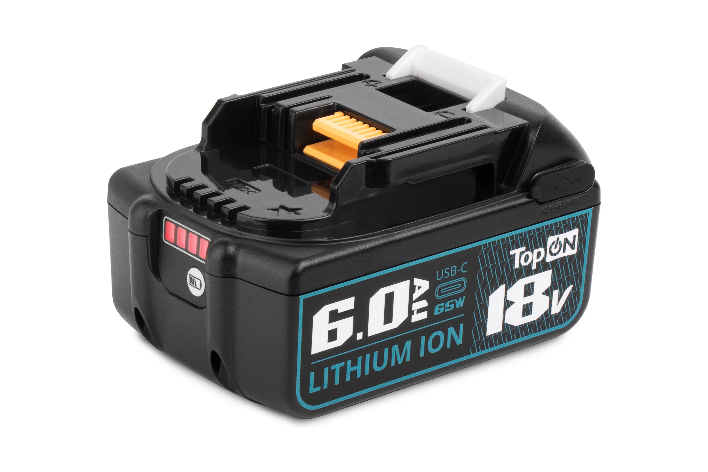 Аккумулятор TopOn BL1850B 18V 6.0Ah (Li-ion) с USB портом. PN: 197280-8 TOP-MAK-18-6.0-USB