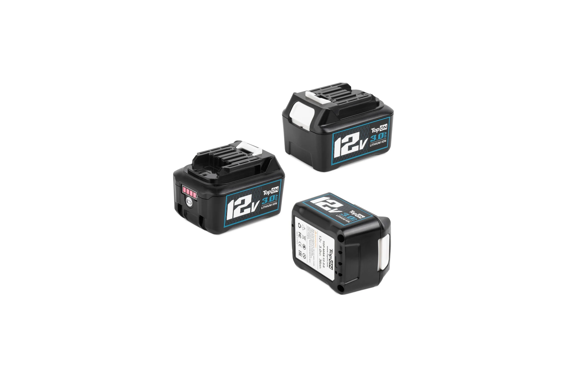 Аккумулятор TopOn BL1041B 12V 3.0Ah (Li-ion) PN: 197406-2 TOP-MAK-12-3.0