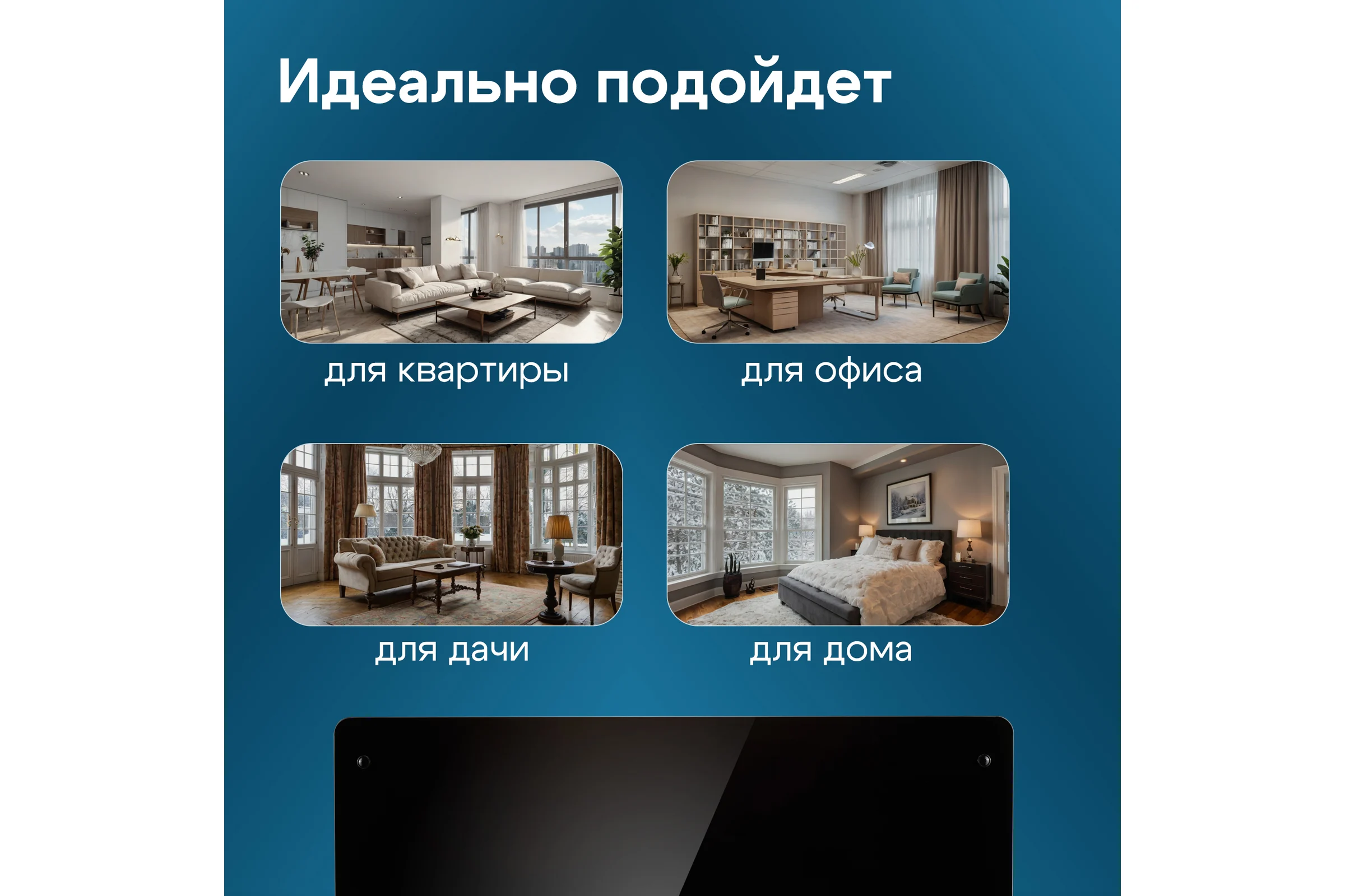 Конвектор EVOLUTION SmartHeating Glass 2000