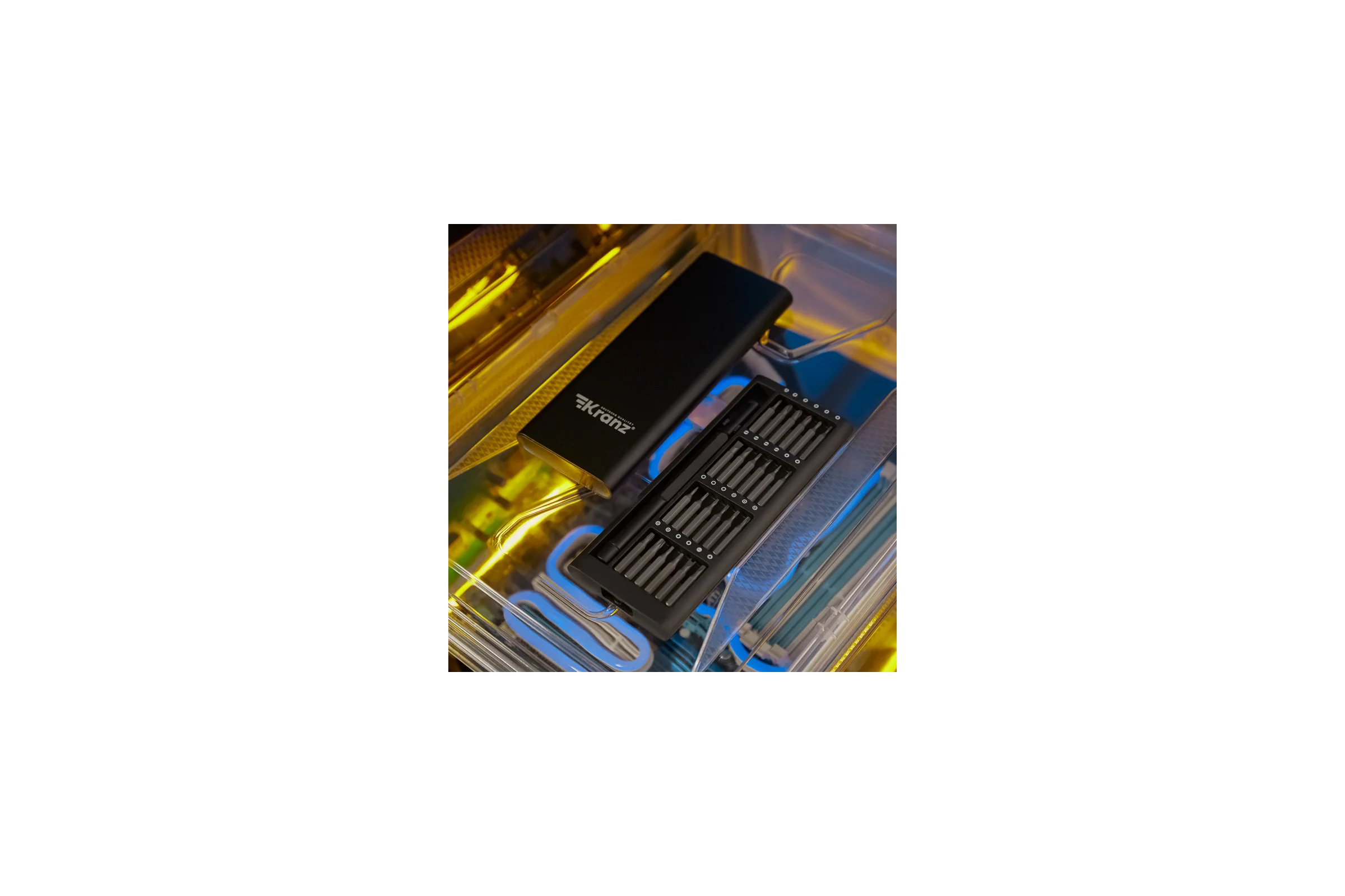 Набор отверток для точных работ Kranz RA-03, 25 предметов KR-12-4753