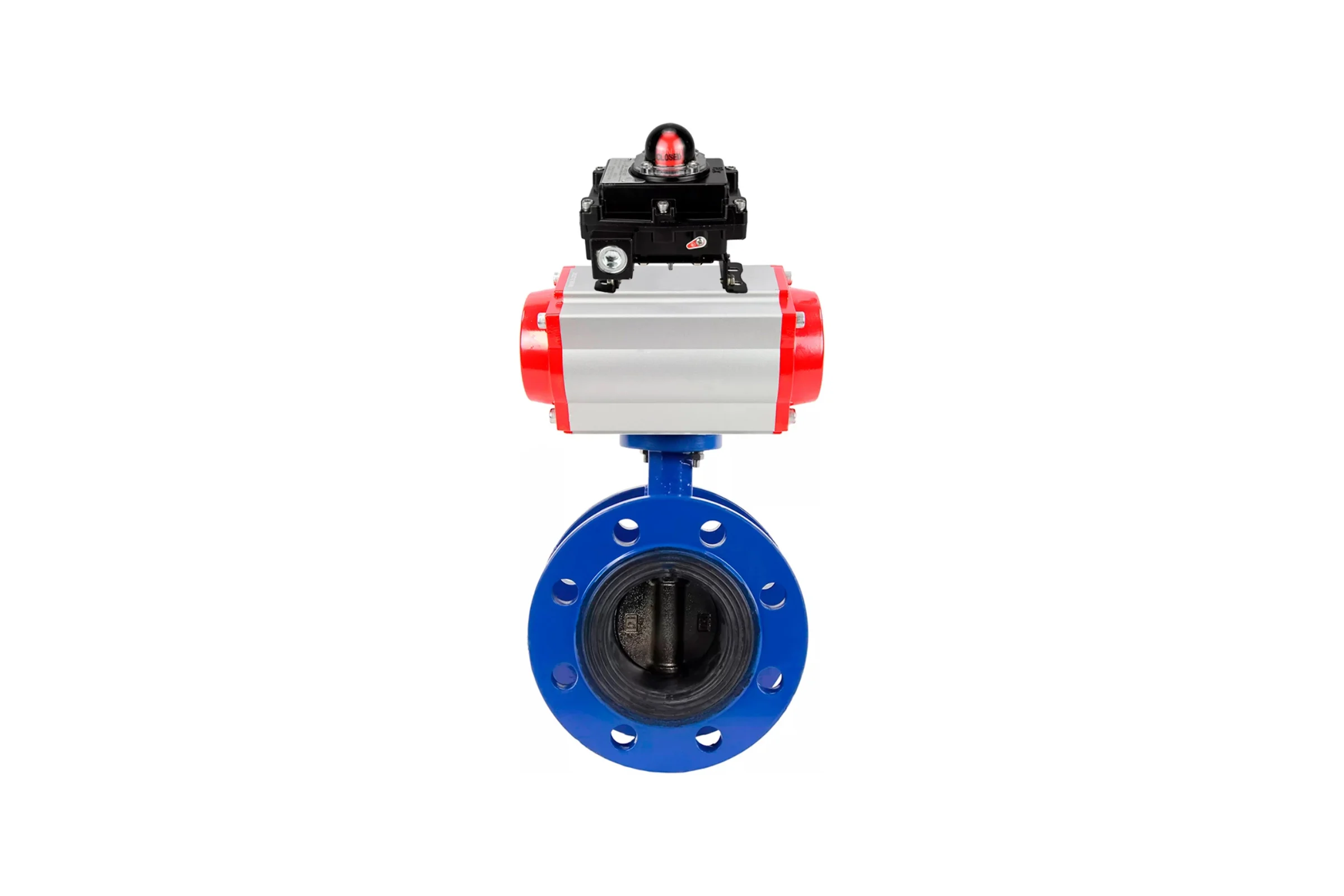 Затвор дисковый DN.ru GGG40-304-EPDM-2W-F-H Ду200 Ру16 пневмопривод DA-140, БКВ LSB-410 D050-56239