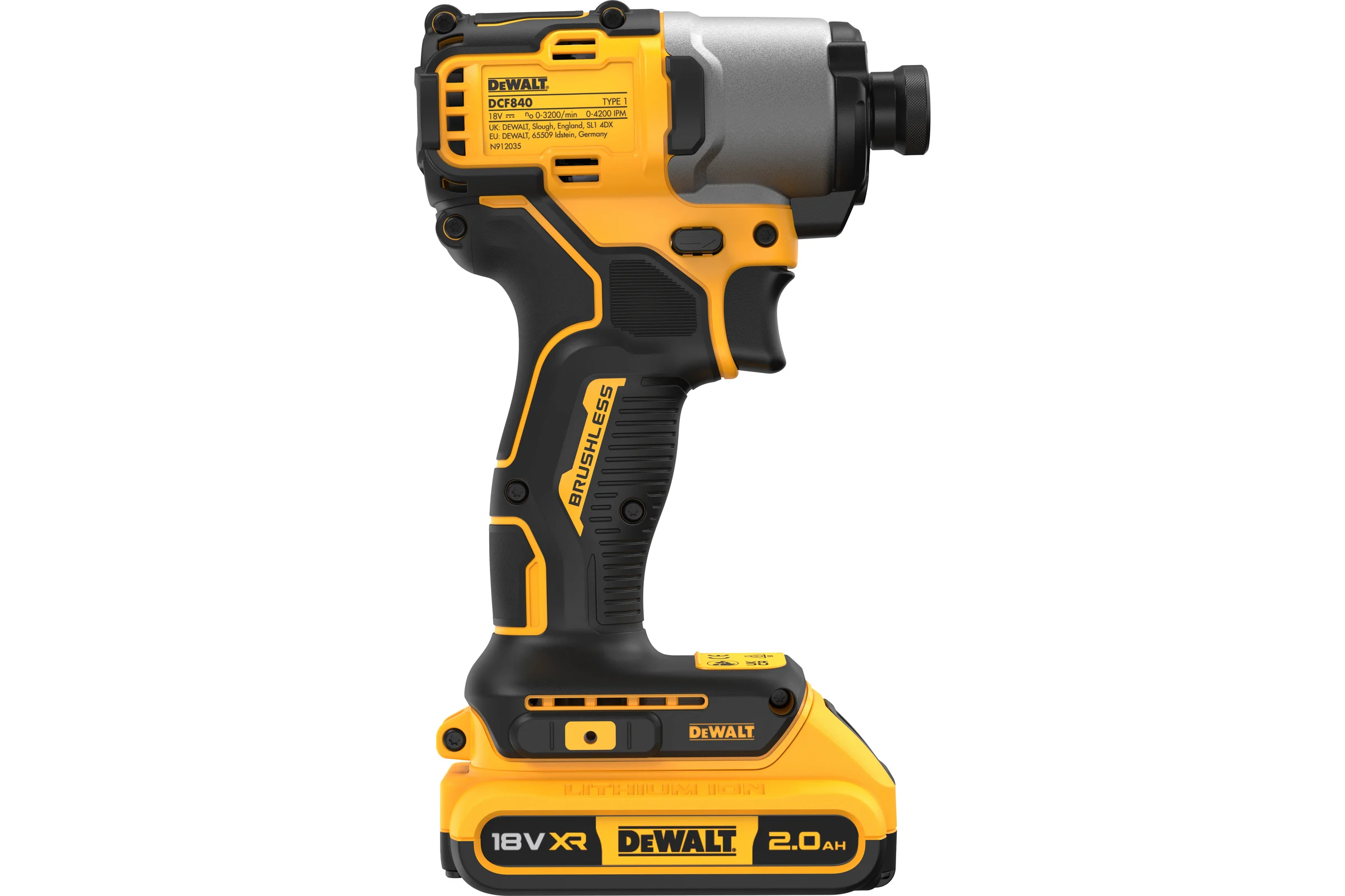 Бесщеточный ультракомпактный импульсный шуруповерт Dewalt 18 В XR DCF840D2T-QW