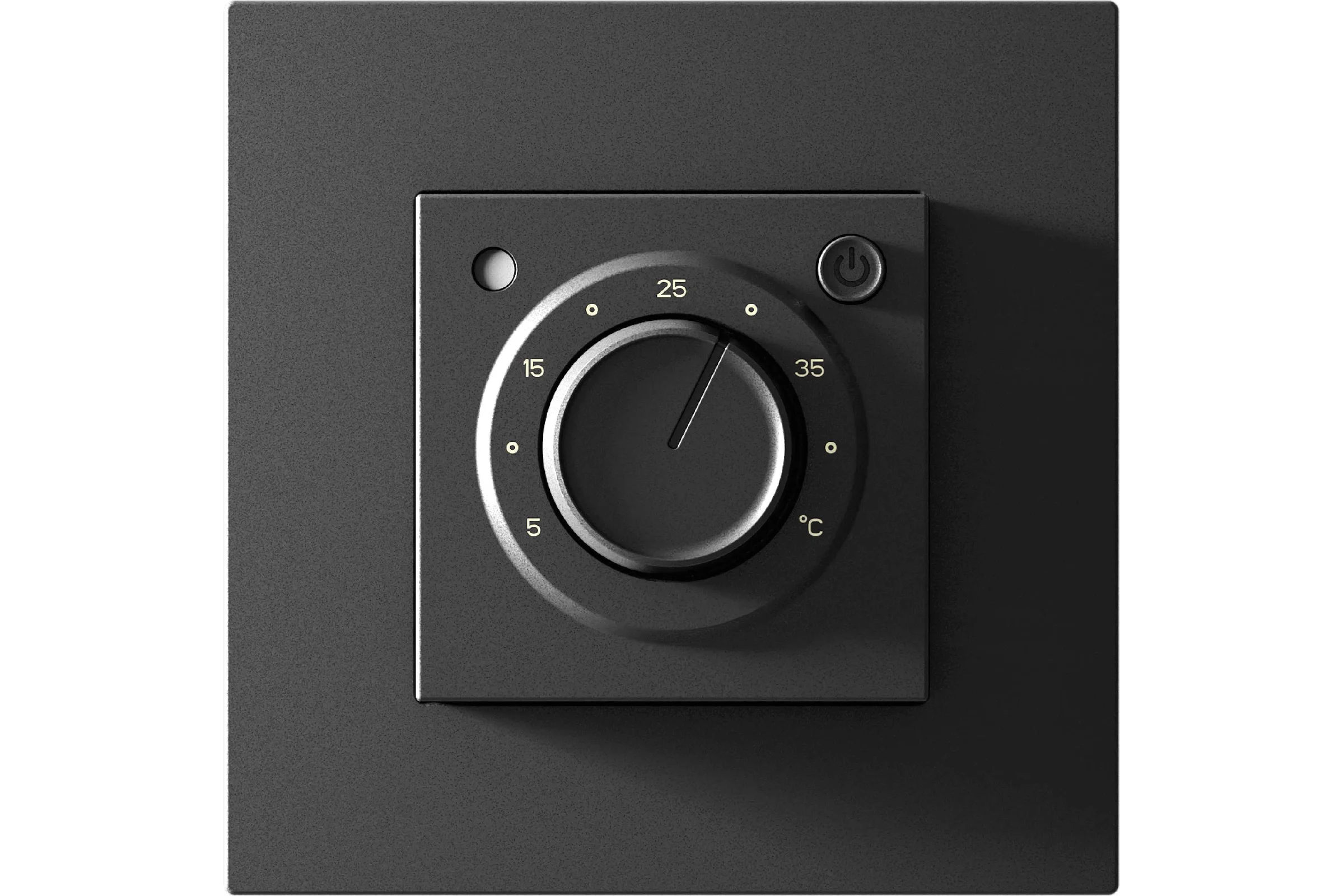 Терморегулятор Grand Meyer черный silk touch (совместим с Schneider Unica, Schneider Atlas) MST-9n