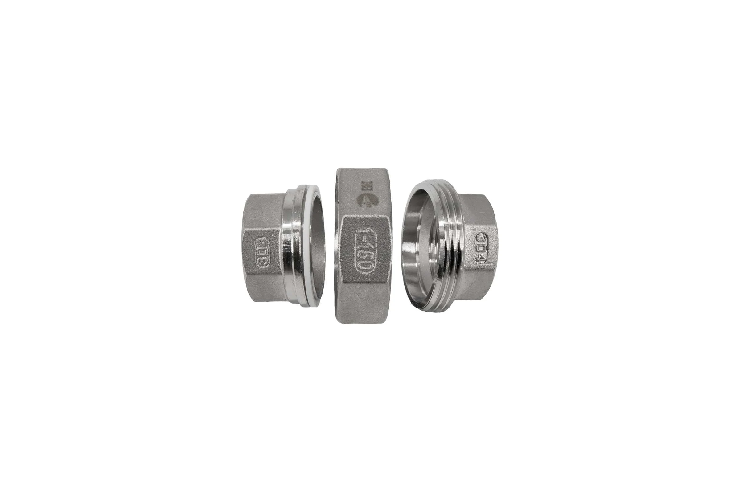 Американка NEWKEY вр/вр нержавеющая сталь AISI304 DN25 (1), (CF8), PTFE, PN16 NK-ADD25/4