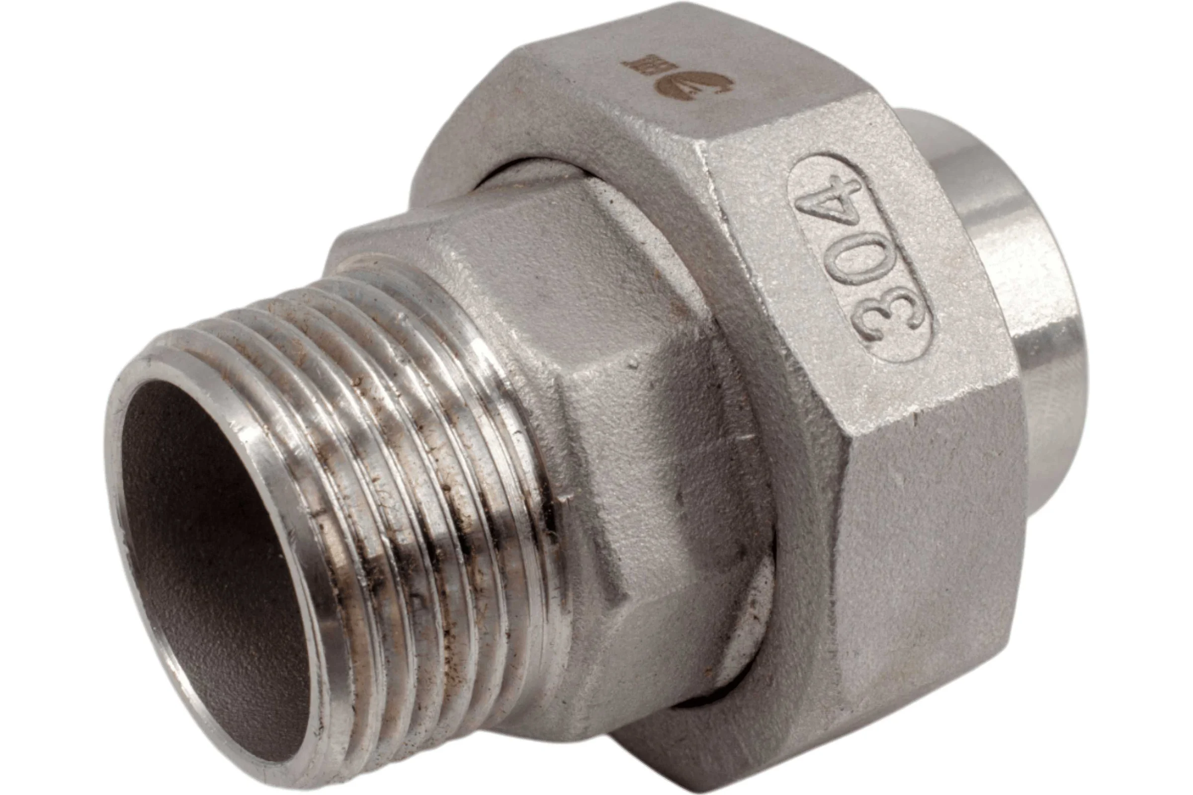 Американка NEWKEY c/нр нержавеющая сталь AISI304 DN25 (1), (CF8), PTFE, PN16 NK-AW/M25/4