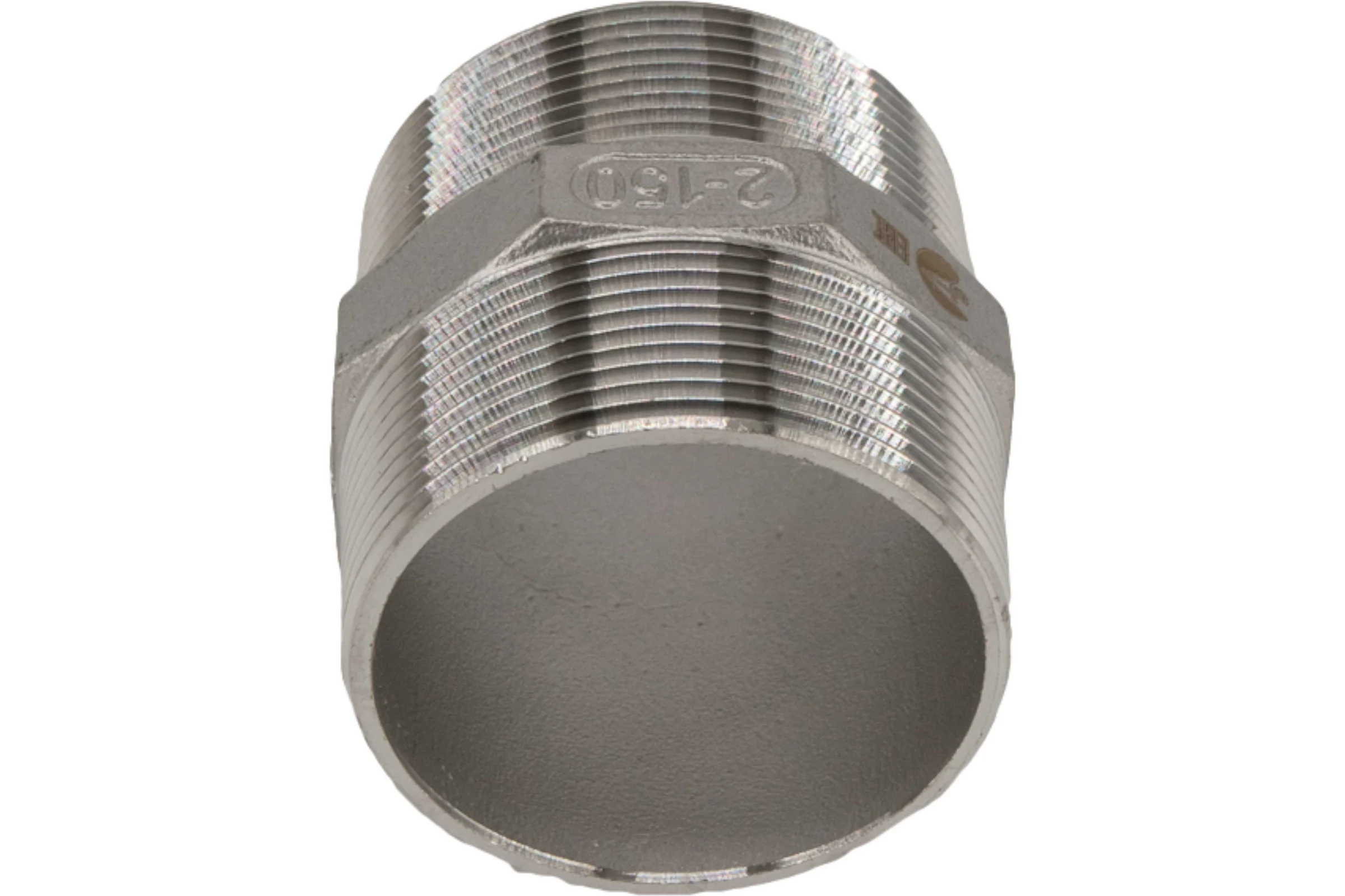 Ниппель резьбовой NEWKEY нержавеющая сталь AISI304 DN50 (2), (CF8), PN16 NK-NM50/4