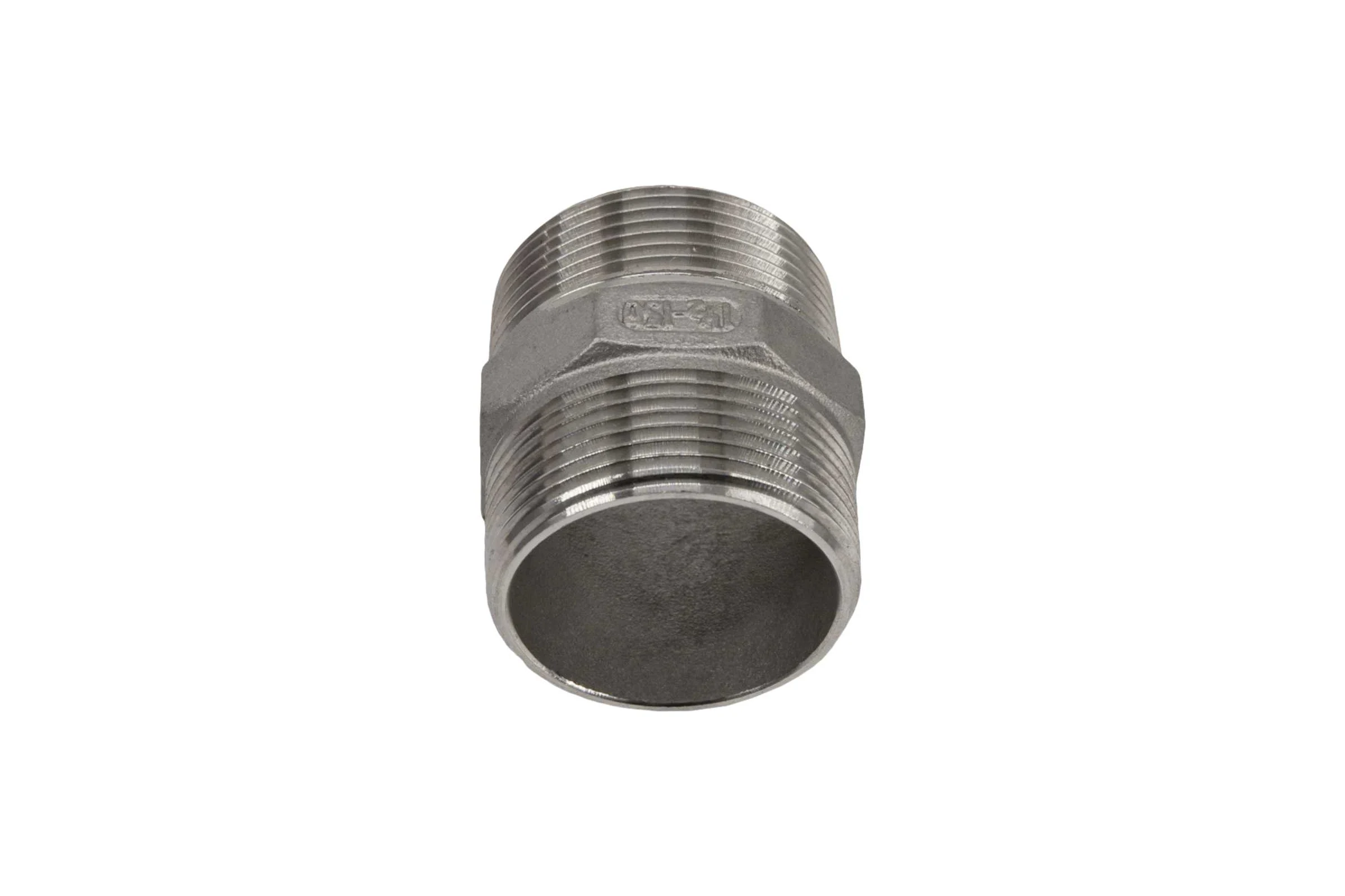Ниппель резьбовой NEWKEY нержавеющая сталь AISI304 DN40 (1_1/2), (CF8), PN16 NK-NM40/4