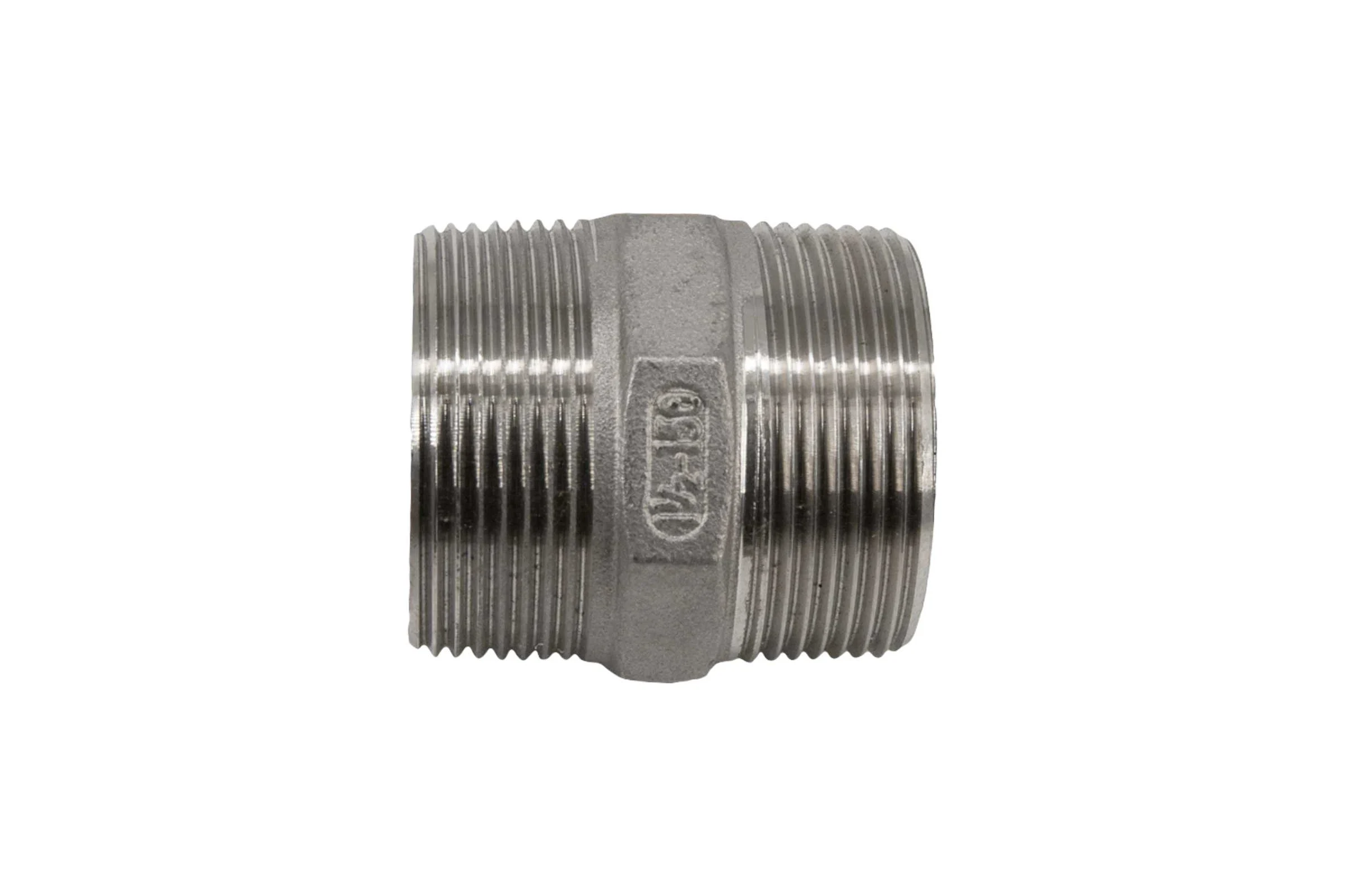 Ниппель резьбовой NEWKEY нержавеющая сталь AISI304 DN40 (1_1/2), (CF8), PN16 NK-NM40/4