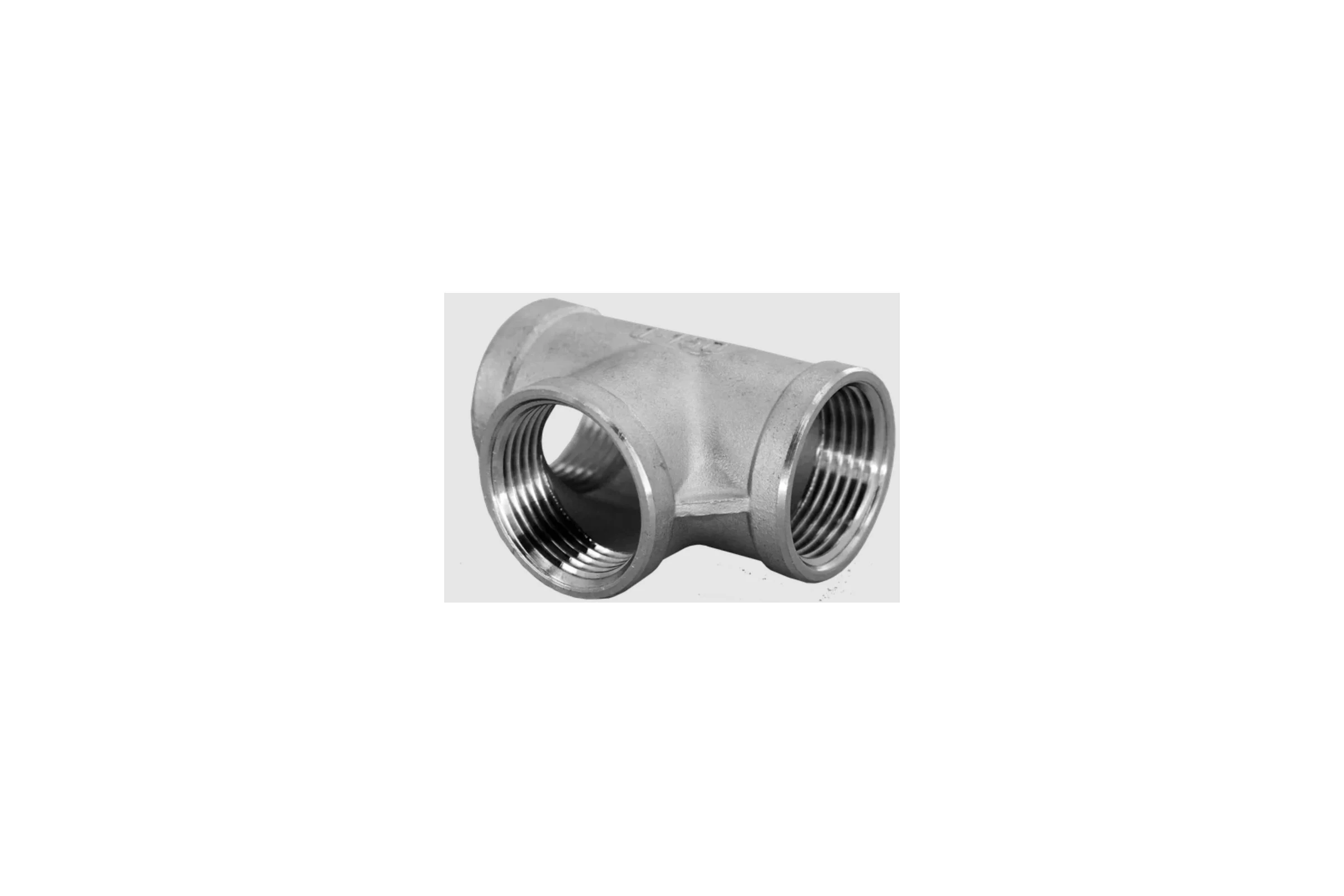 Тройник NEWKEY внутренняя резьба, нержавеющий, AISI304 DN65 (2_1/2), (CF8), PN16 NK-DTF65/4