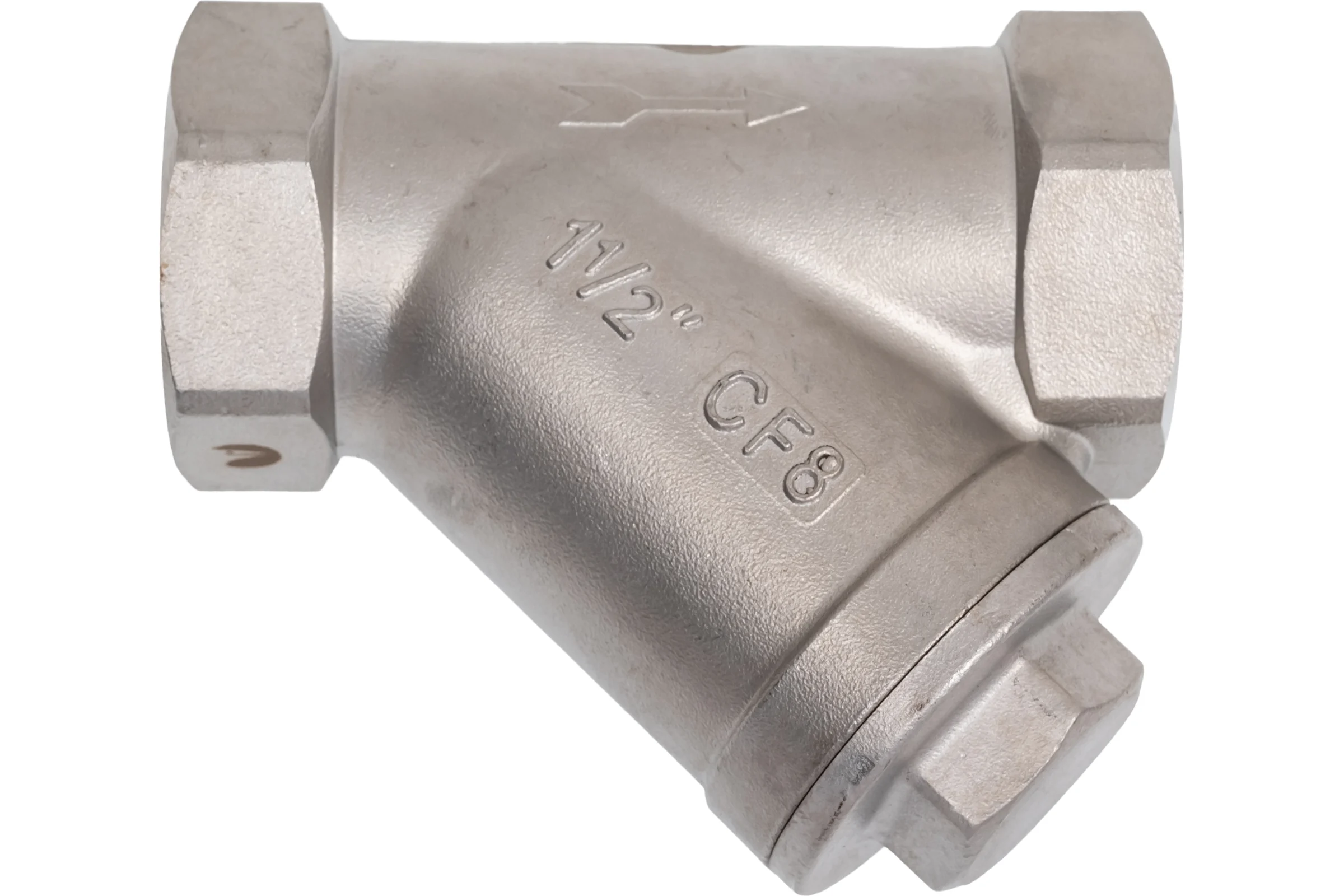 Обратный клапан NEWKEY муфтовый Y-тип нержавеющий, AISI304 DN40 (1_1/2), (CF8), PN40 NK-YC40/4