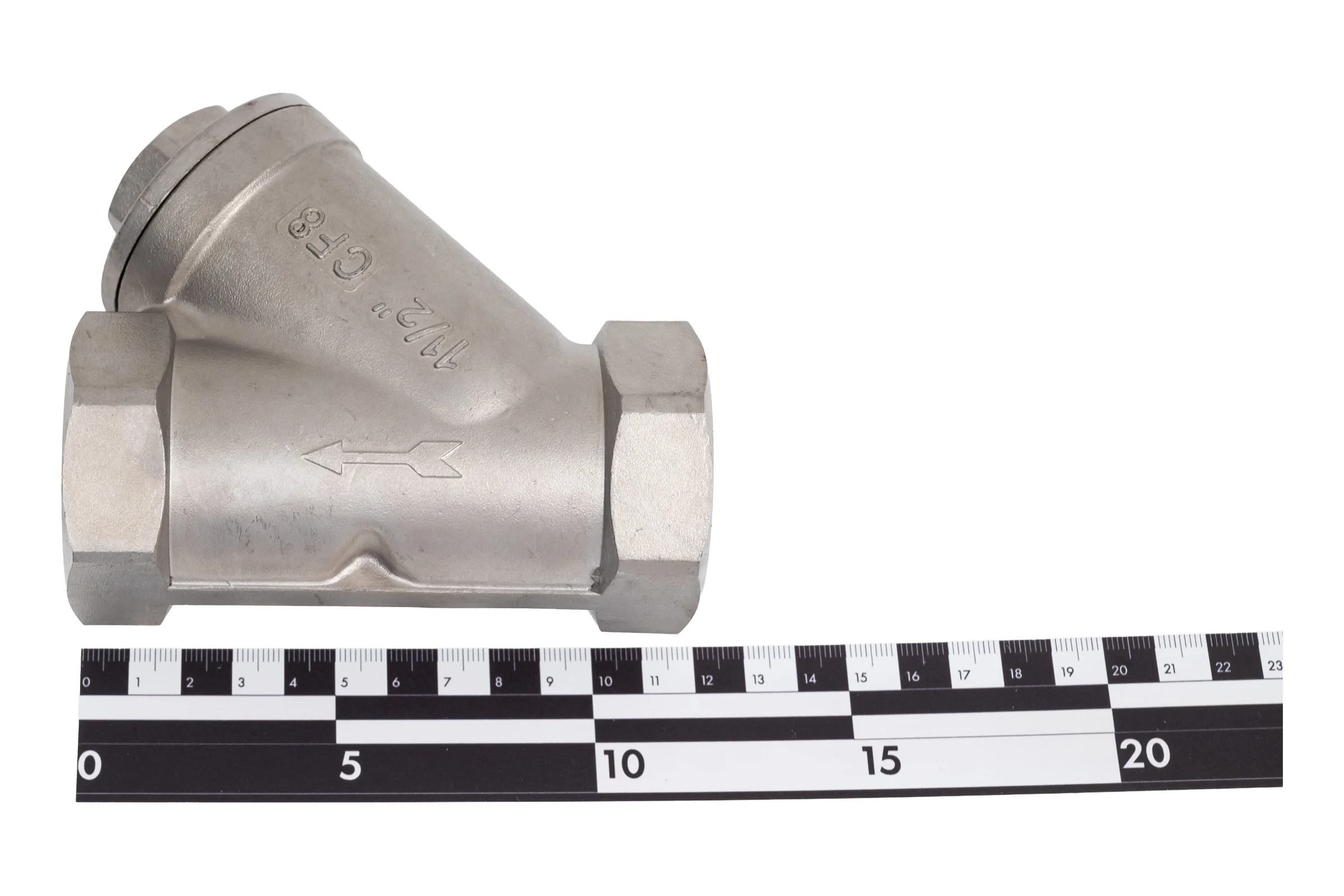 Обратный клапан NEWKEY муфтовый Y-тип нержавеющий, AISI304 DN40 (1_1/2), (CF8), PN40 NK-YC40/4