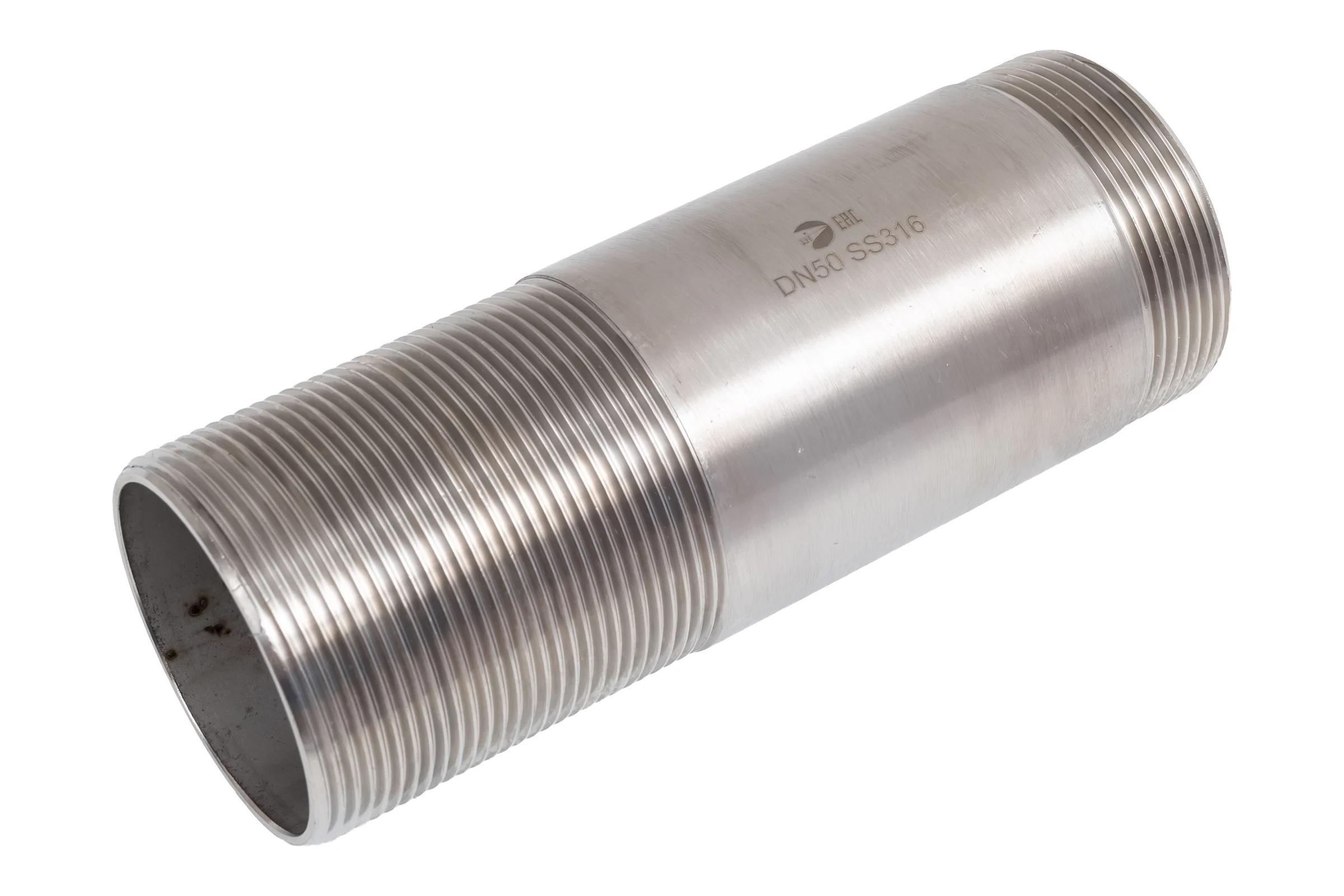 Сгон резьбовой нержавеющий NEWKEY AISI316 DN50 (2), (CF8M), PN16 NK-DPC50/6