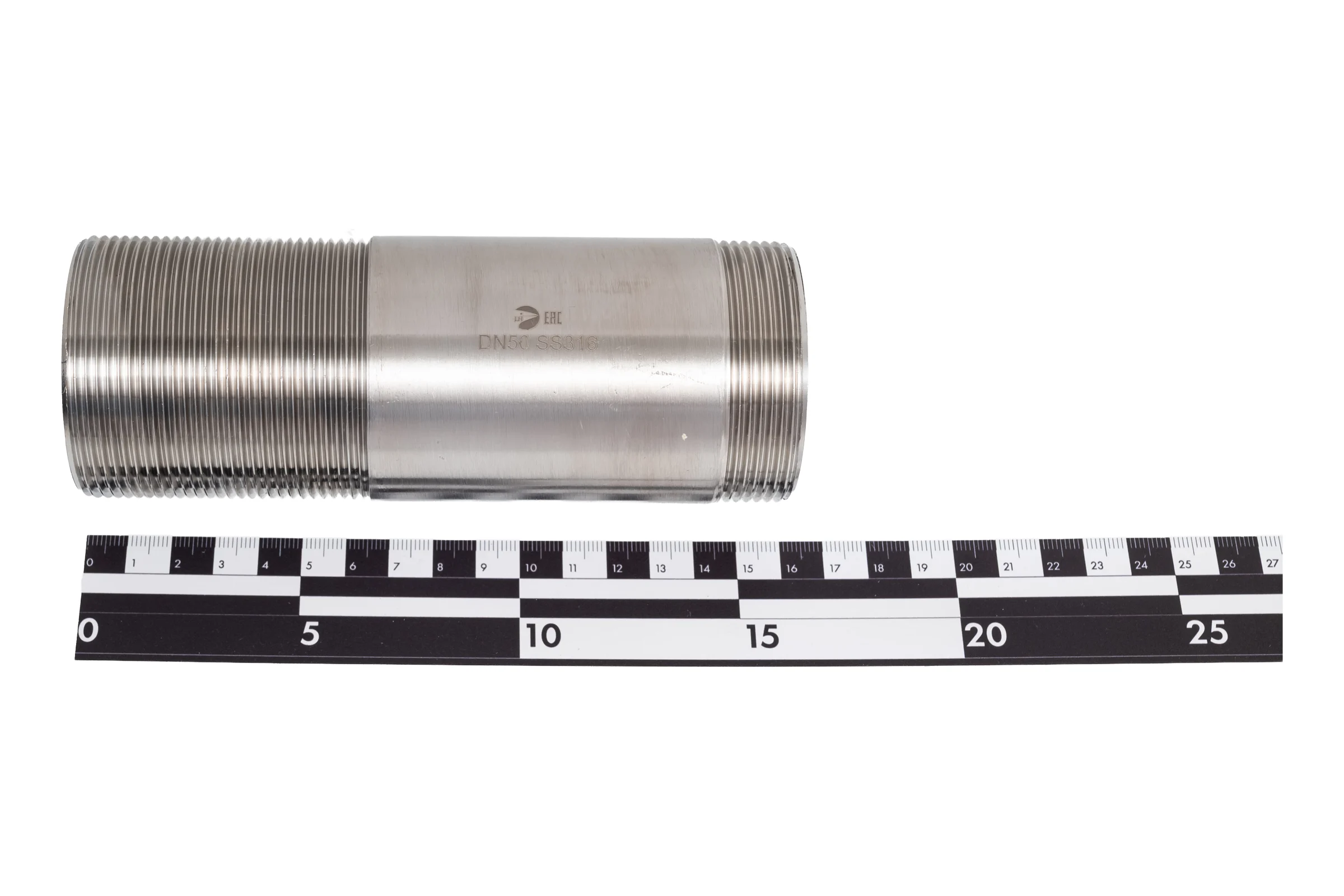 Сгон резьбовой нержавеющий NEWKEY AISI316 DN50 (2), (CF8M), PN16 NK-DPC50/6