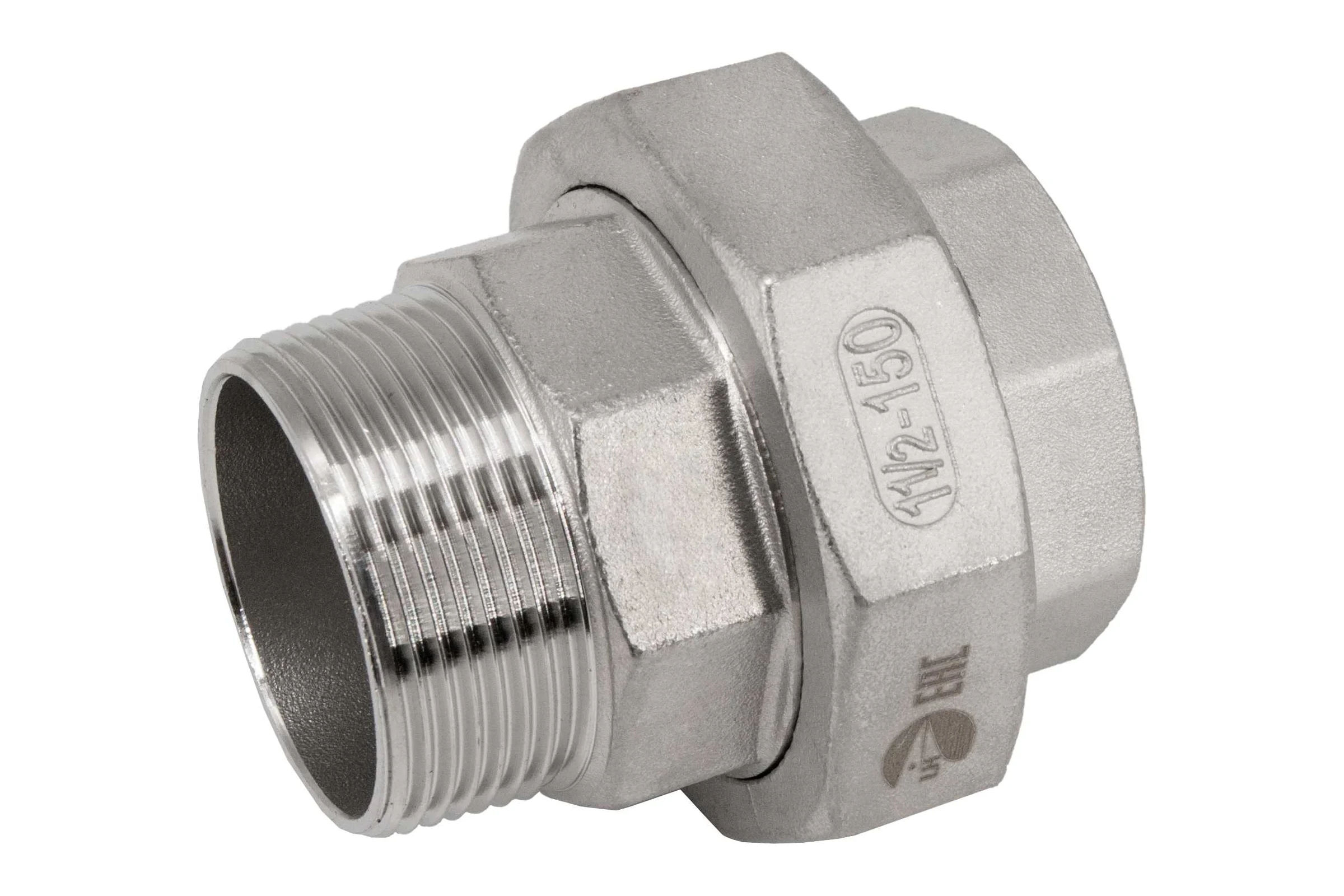 Американка NEWKEY нр/вр нержавеющая, AISI316 DN40 (1_1/2), (CF8М), PTFE, PN16 NK-ADM40/6