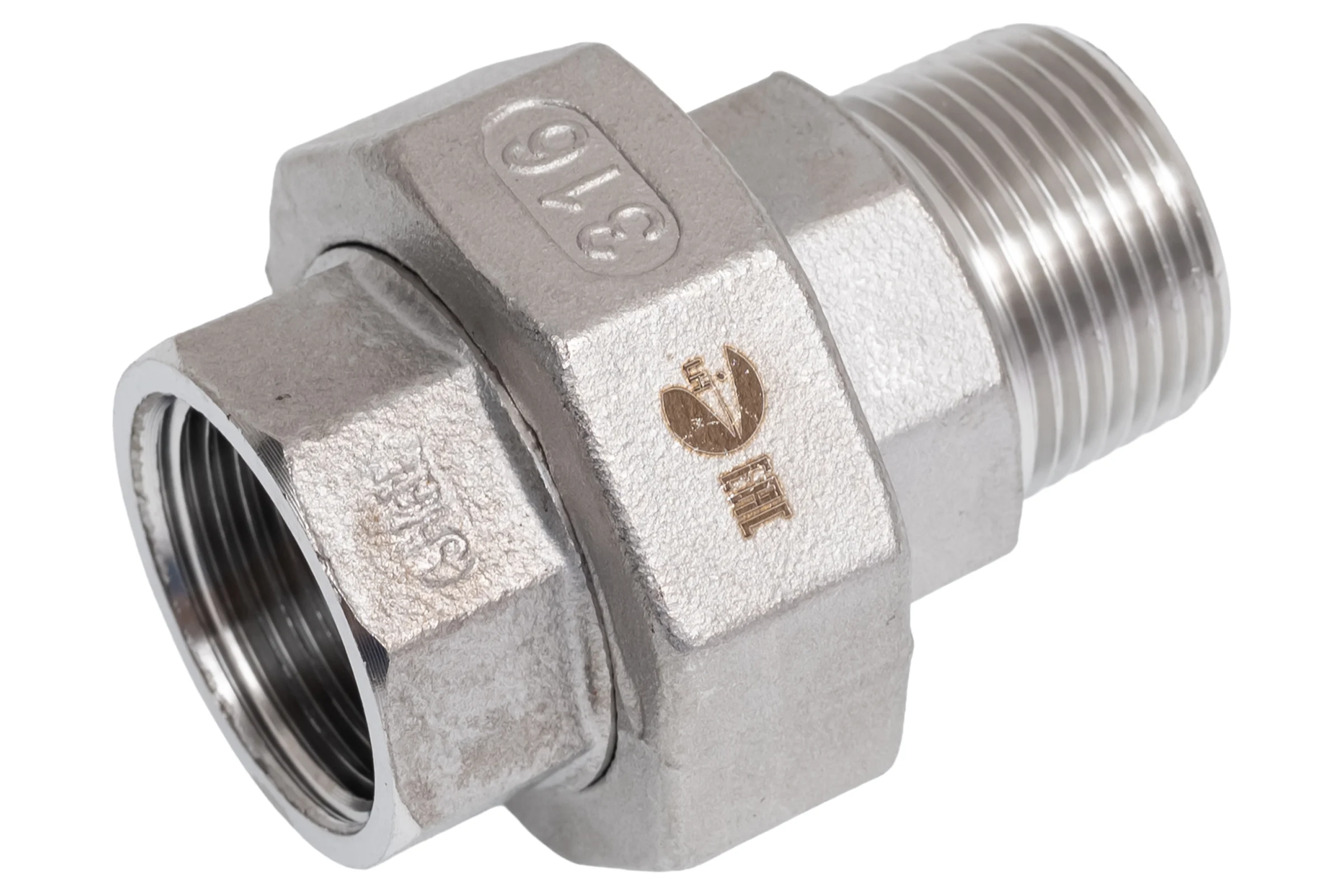Американка NEWKEY нр/вр нержавеющая, AISI304 DN20 (3/4), (CF8), PTFE, PN16 NK-ADM20/4