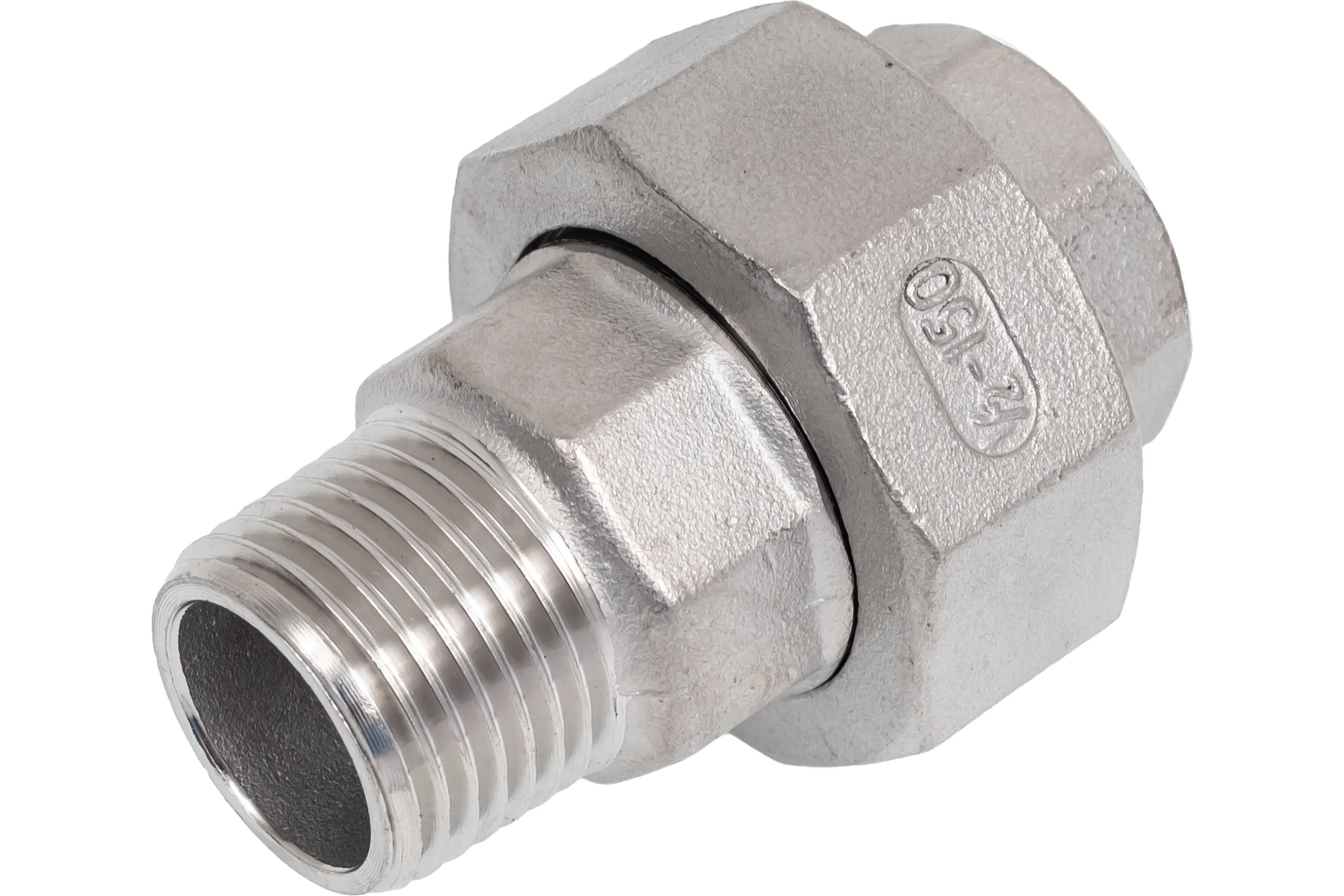 Американка NEWKEY нр/вр нержавеющая, AISI304 DN15 (1/2), (CF8), PTFE, PN16 NK-ADM15/4