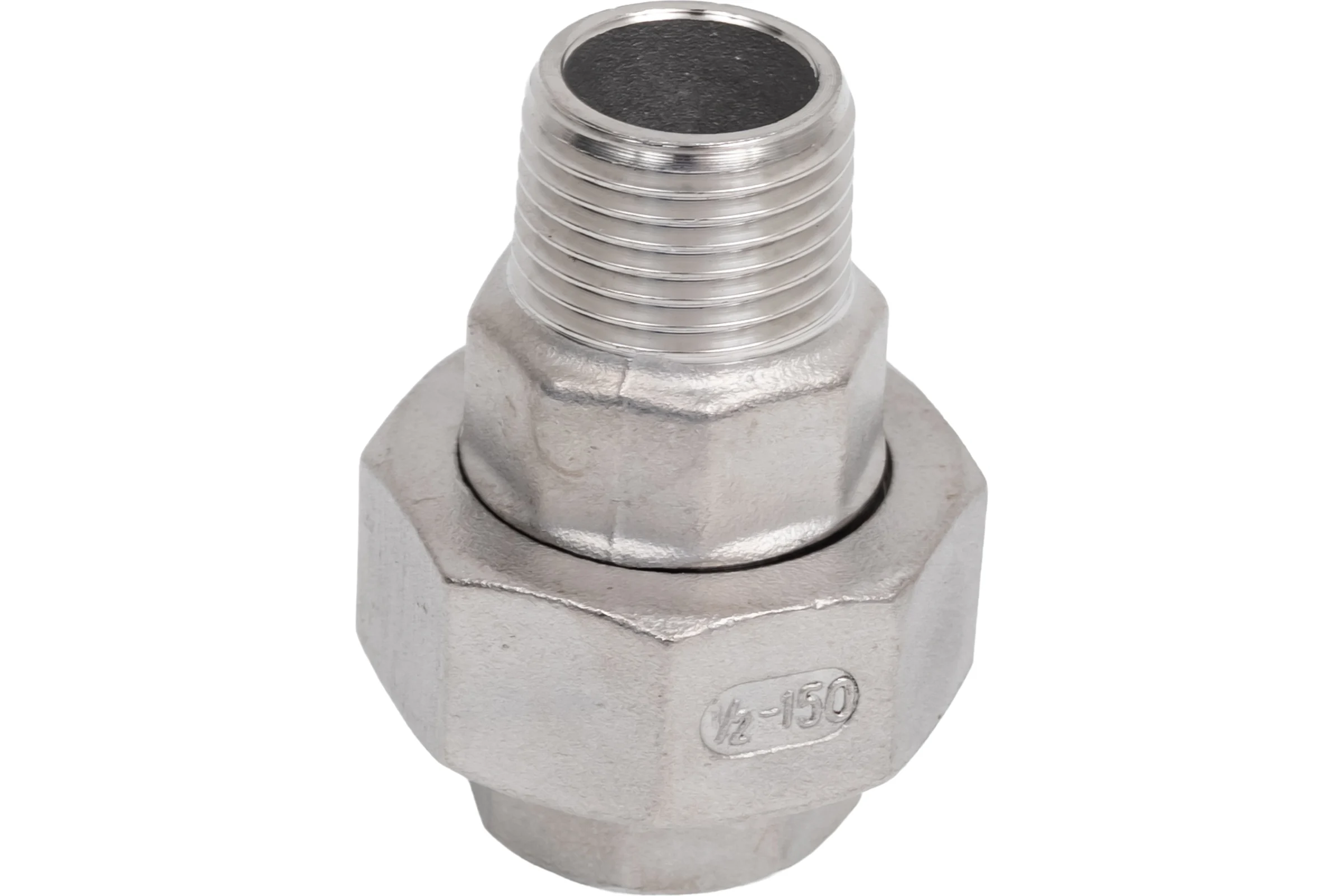 Американка NEWKEY нр/вр нержавеющая, AISI304 DN15 (1/2), (CF8), PTFE, PN16 NK-ADM15/4