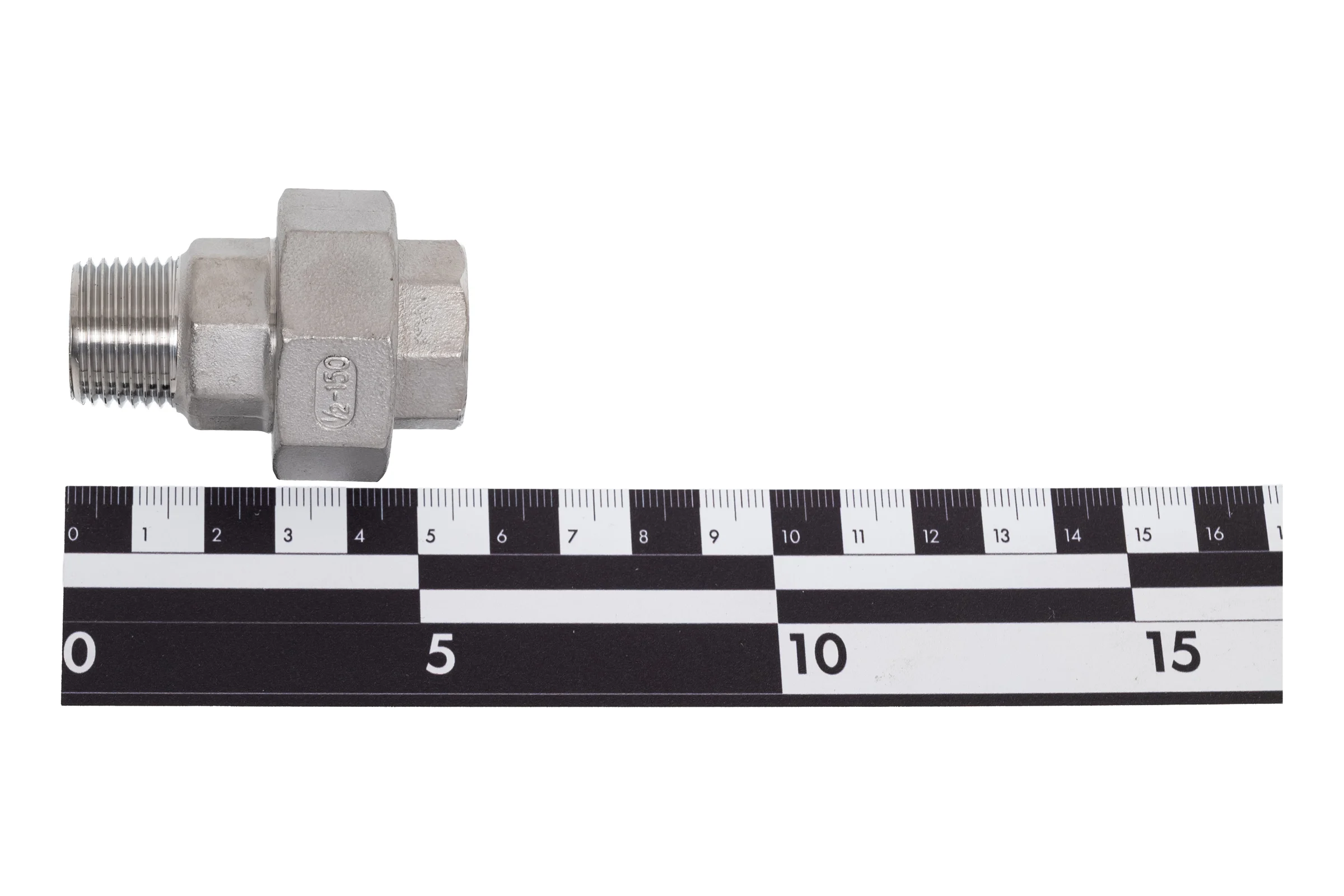 Американка NEWKEY нр/вр нержавеющая, AISI304 DN15 (1/2), (CF8), PTFE, PN16 NK-ADM15/4