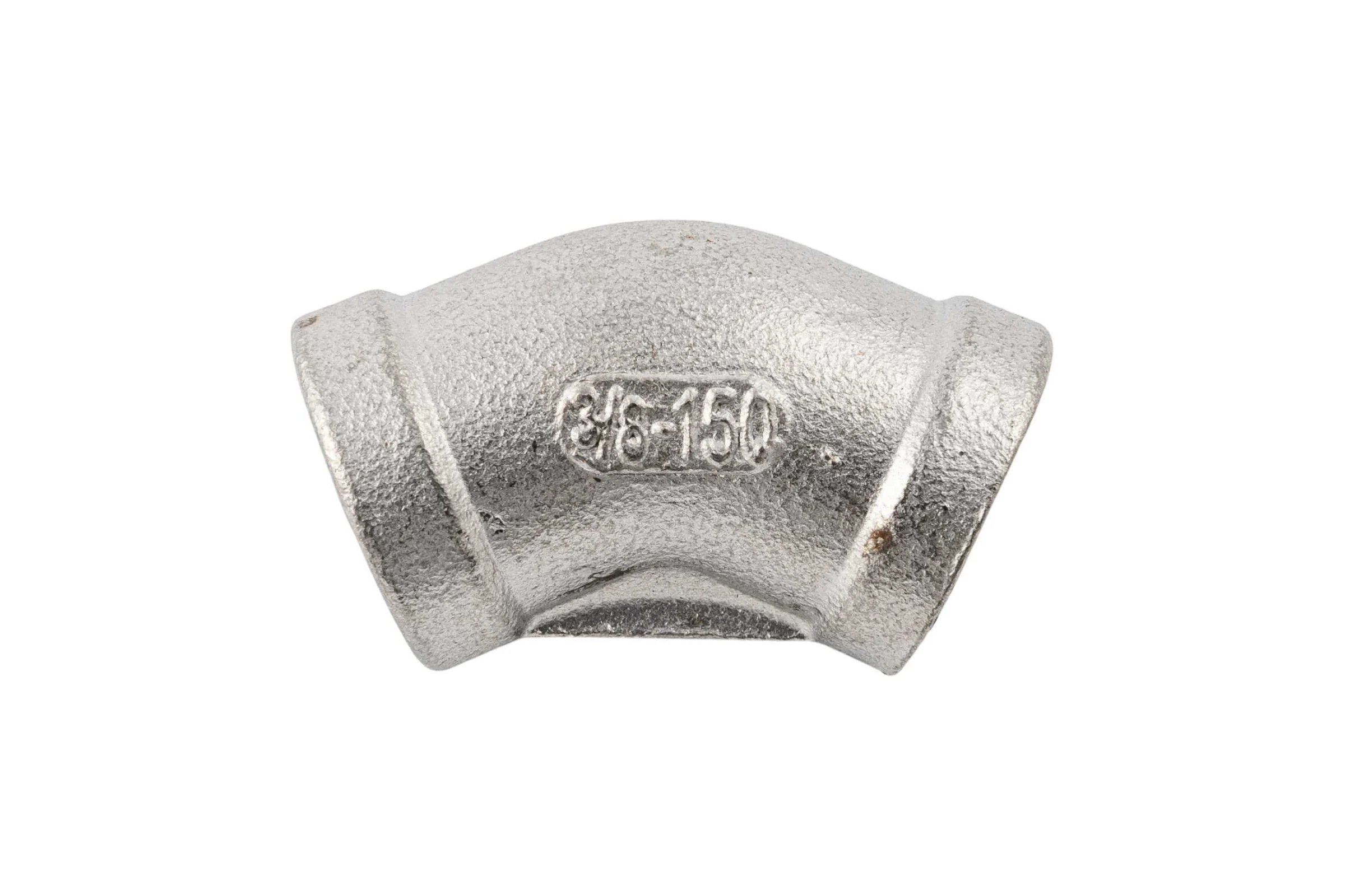Отвод резьбовой NEWKEY вр/вр 45, нержавеющая сталь AISI304 DN10 (3/8), (CF8), PN16 NK-FEDD45_10/4