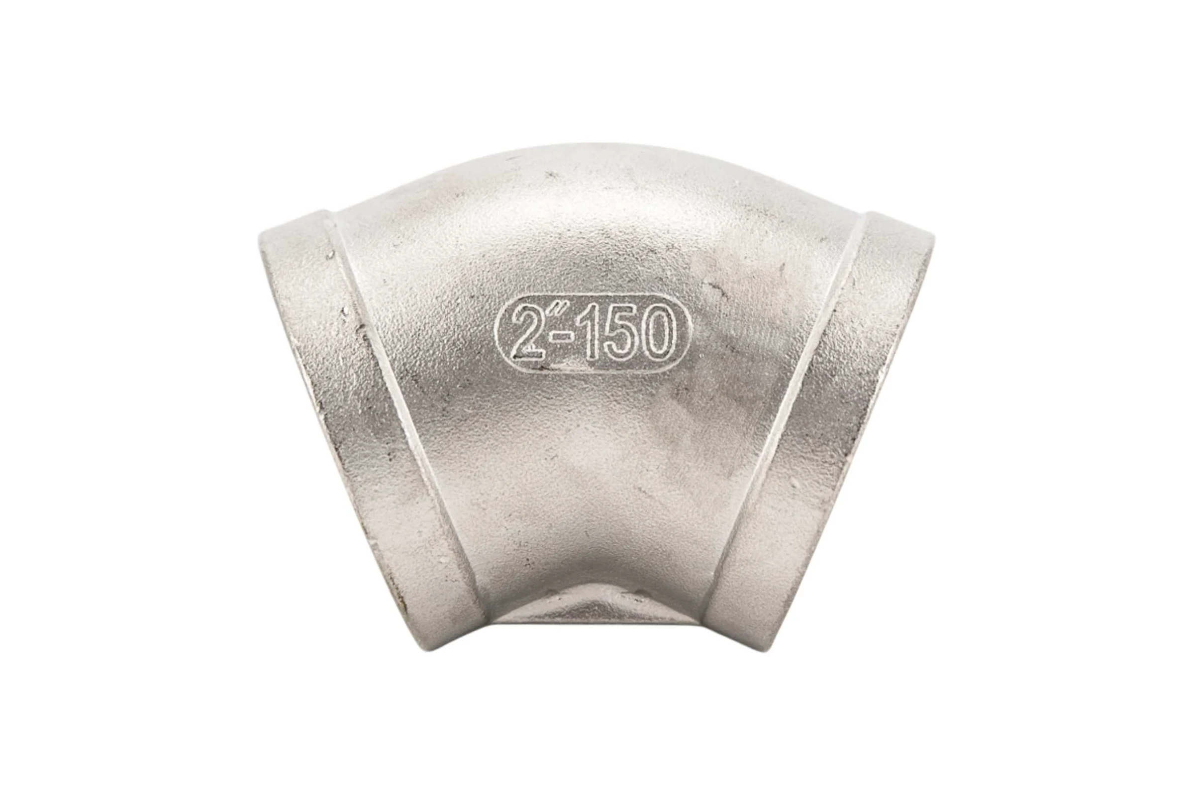 Отвод резьбовой NEWKEY вр/вр 45, нержавеющая сталь AISI304 DN50 (2), (CF8), PN16 NK-FEDD45_50/4