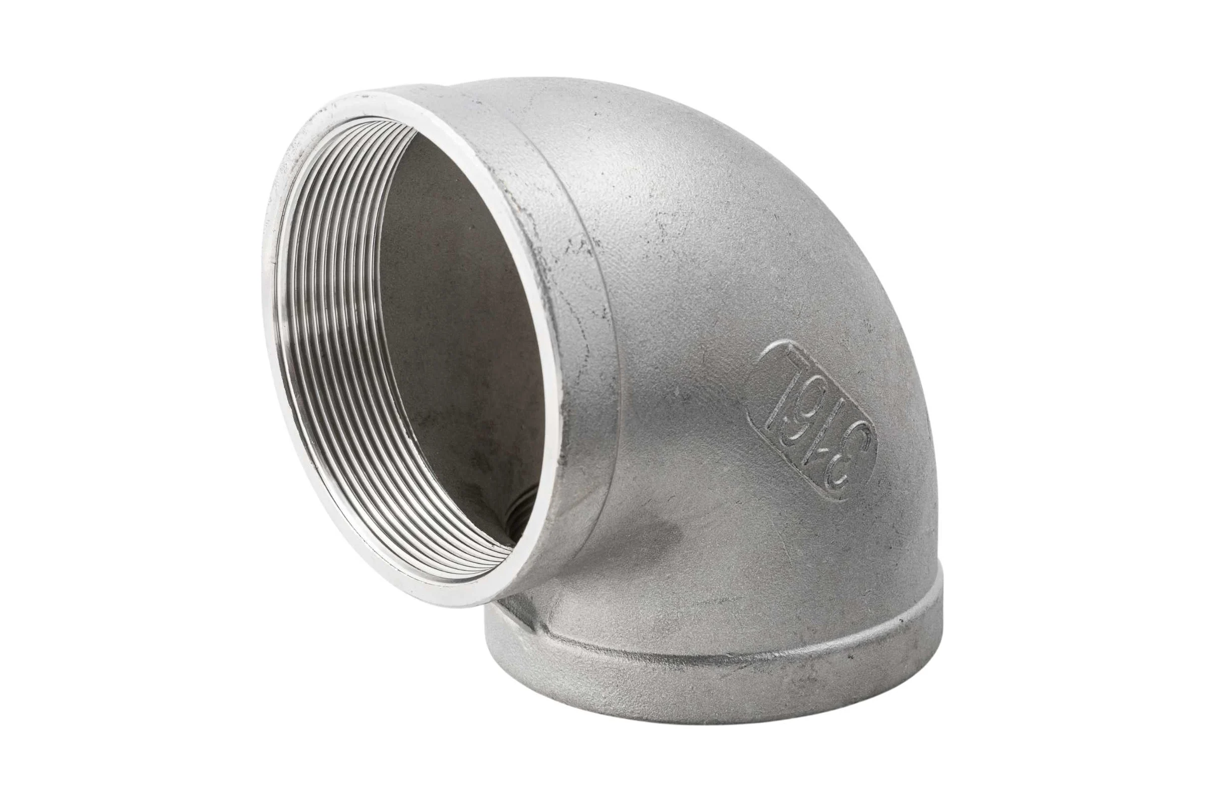 Отвод резьбовой NEWKEY вр/вр, нержавеющая сталь AISI316 DN80 (3), (CF8M), PN16 NK-FEDD80/6