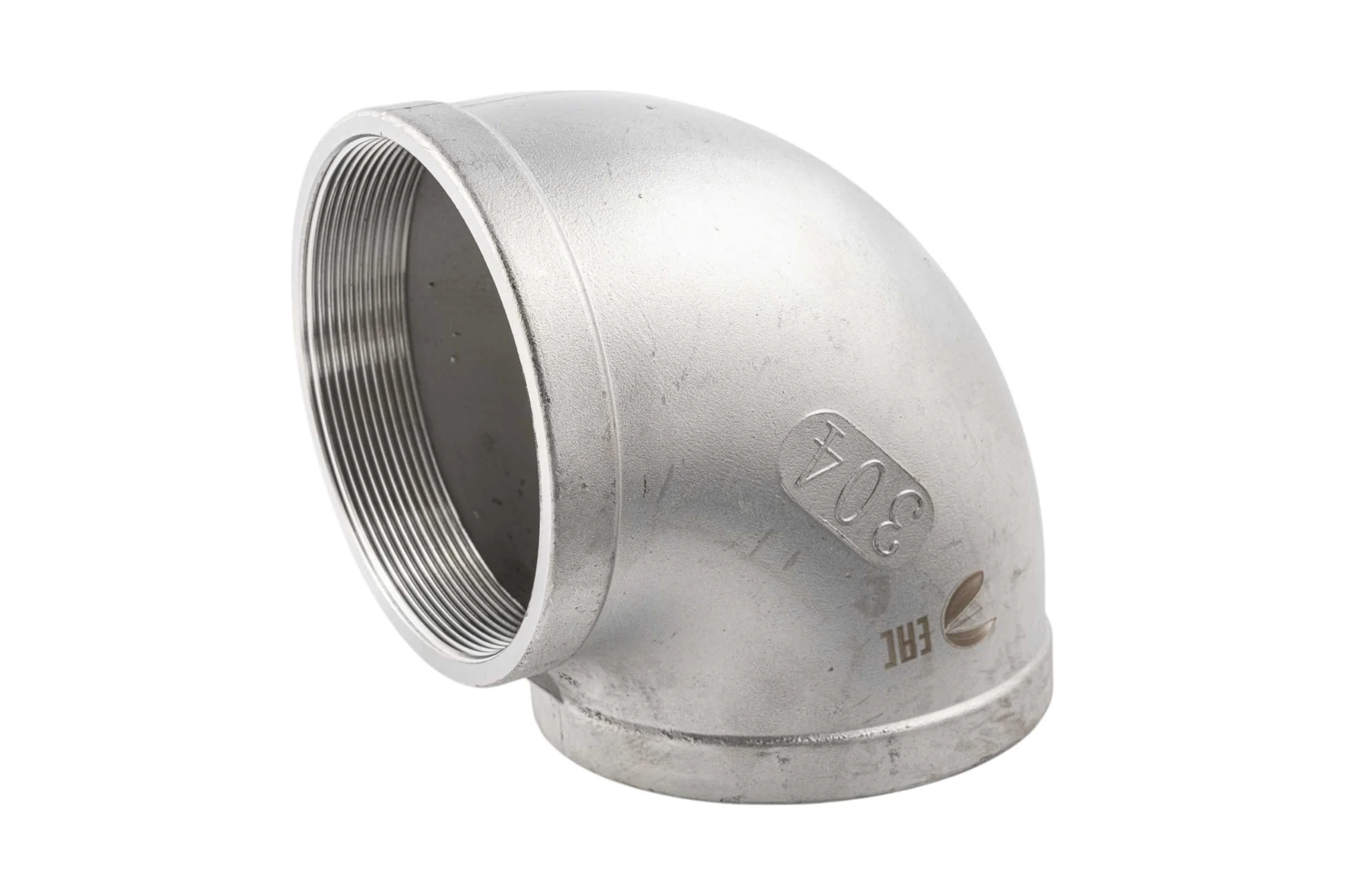 Отвод резьбовой NEWKEY вр/вр, нержавеющая сталь AISI304 DN 100 (4), (CF8), PN16 NK-FEDD100/4
