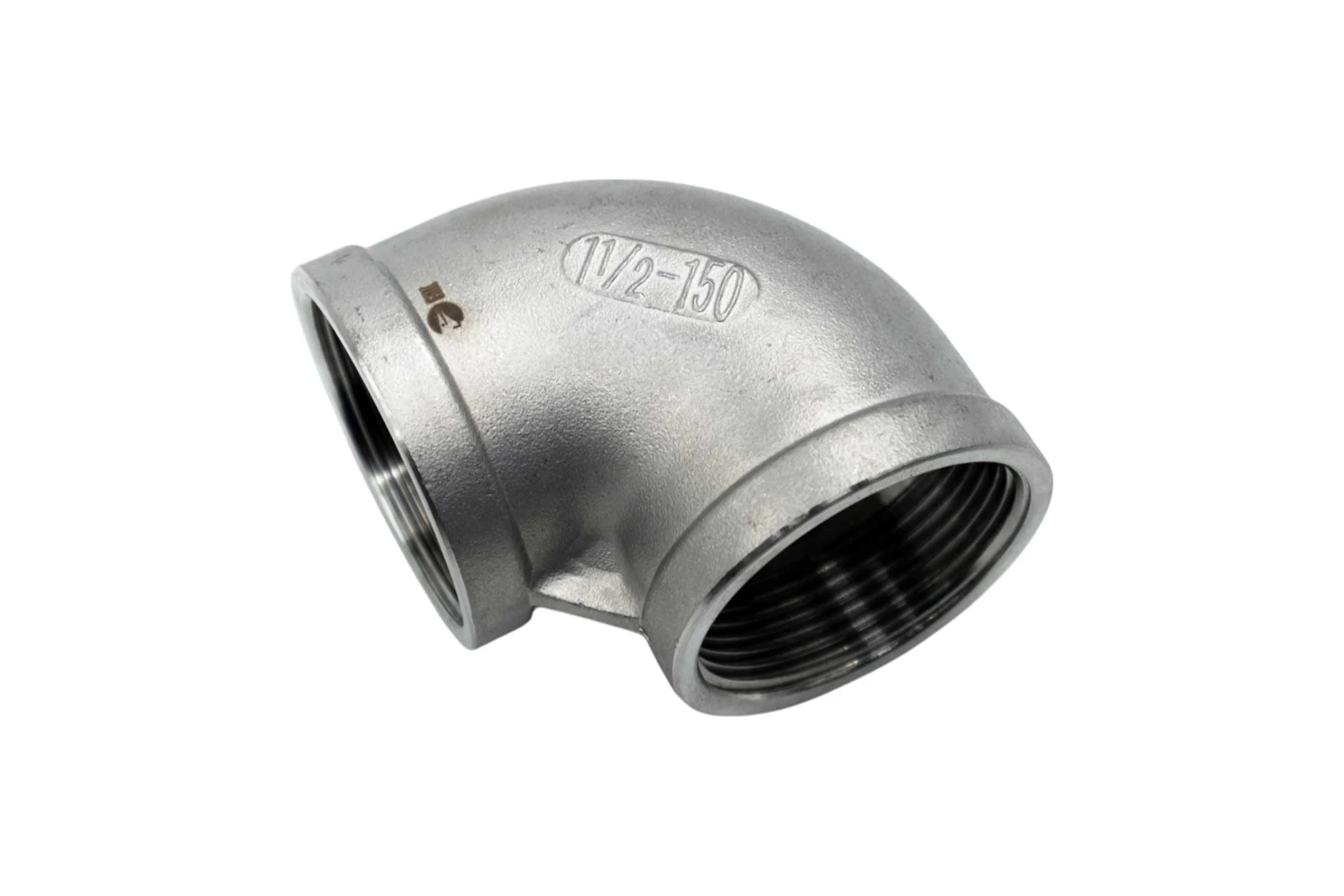 Отвод резьбовой NEWKEY вр/вр, нержавеющая сталь AISI304 DN40 (1_1/2), (CF8), PN16 NK-FEDD40/4