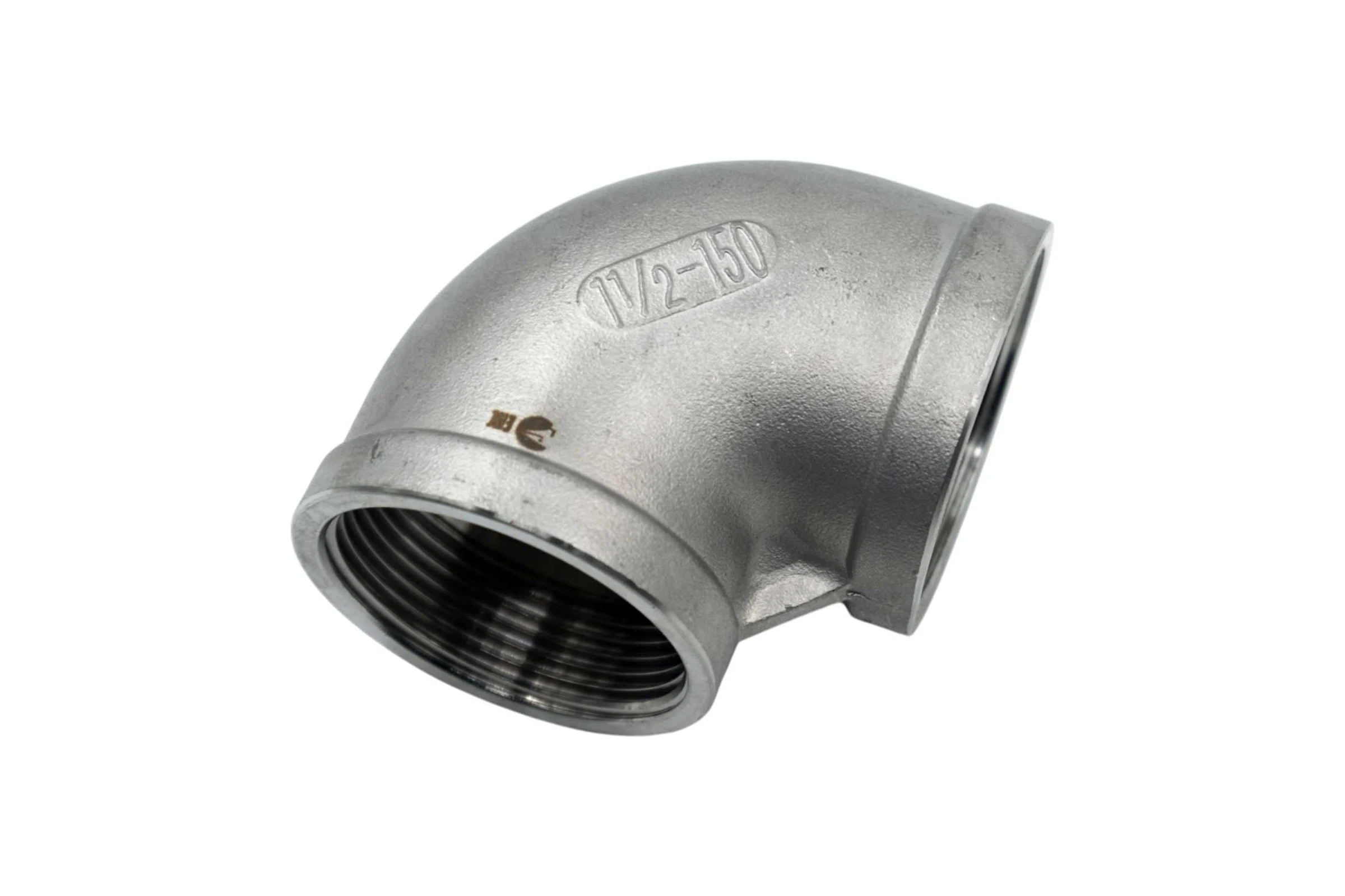 Отвод резьбовой NEWKEY вр/вр, нержавеющая сталь AISI304 DN40 (1_1/2), (CF8), PN16 NK-FEDD40/4