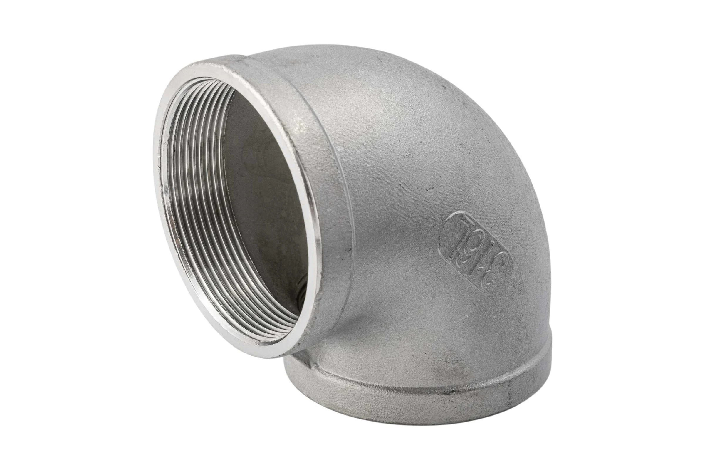 Отвод резьбовой NEWKEY вр/вр, нержавеющая сталь AISI316 DN65 (2_1/2), (CF8M), PN16 NK-FEDD65/6