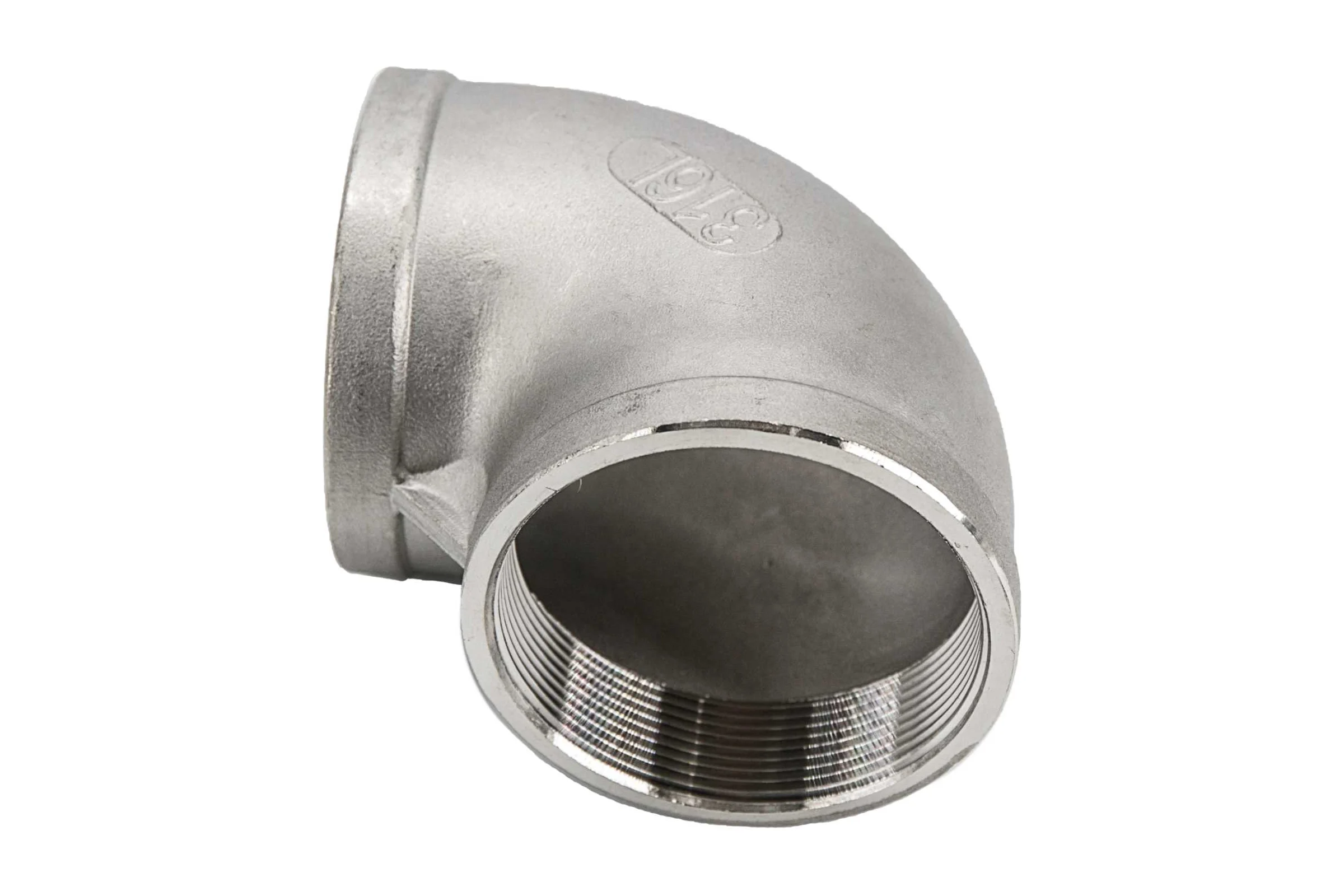 Отвод резьбовой NEWKEY вр/вр, нержавеющая сталь AISI316 DN65 (2_1/2), (CF8M), PN16 NK-FEDD65/6