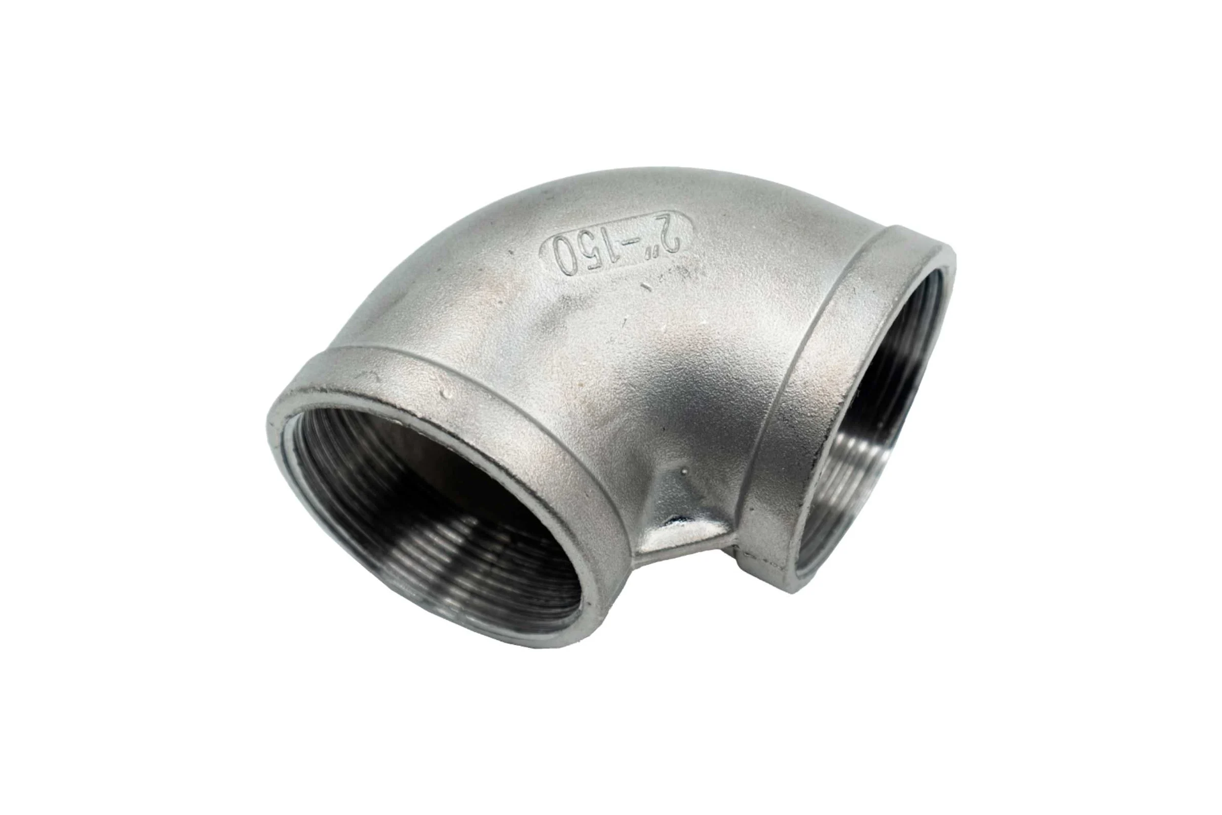 Отвод резьбовой NEWKEY вр/вр, нержавеющая сталь AISI304 DN50 (2), (CF8), PN16 NK-FEDD50/4