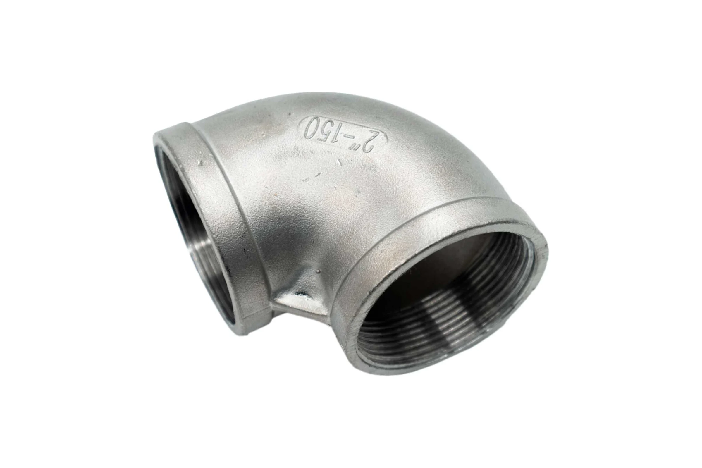Отвод резьбовой NEWKEY вр/вр, нержавеющая сталь AISI304 DN50 (2), (CF8), PN16 NK-FEDD50/4