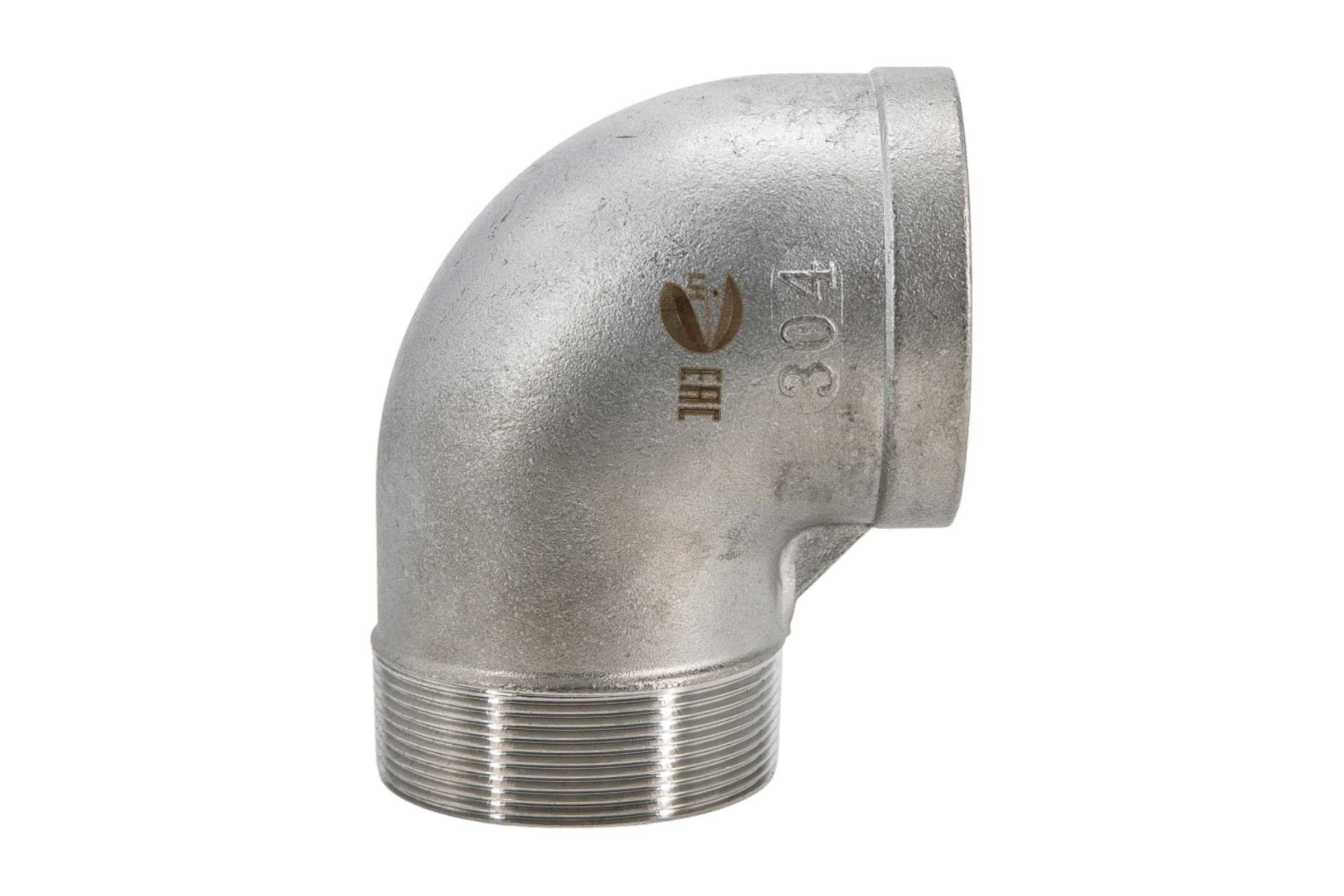 Отвод резьбовой NEWKEY вр/нр, нержавеющая сталь AISI304 DN65 (2_1/2), (CF8), PN16 NK-FEDM65/4