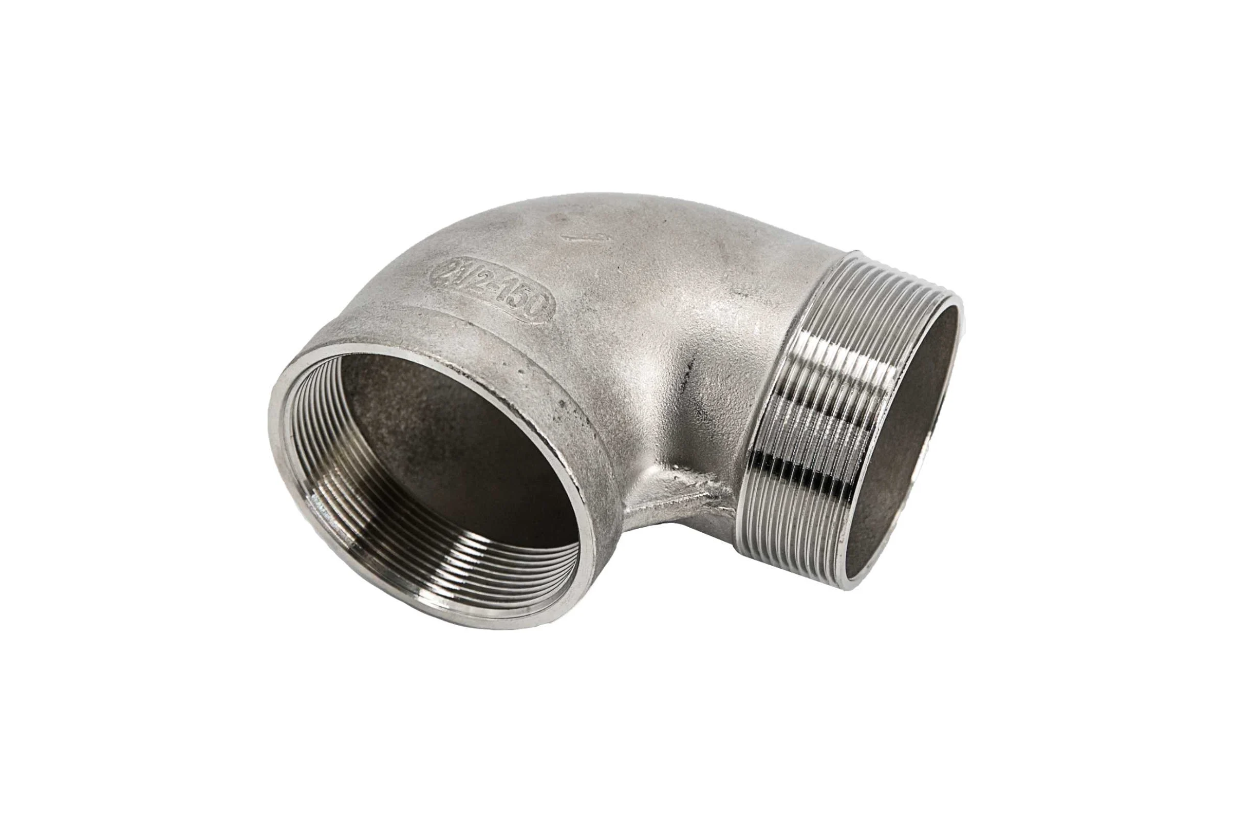 Отвод резьбовой NEWKEY вр/нр, нержавеющая сталь AISI304 DN65 (2_1/2), (CF8), PN16 NK-FEDM65/4