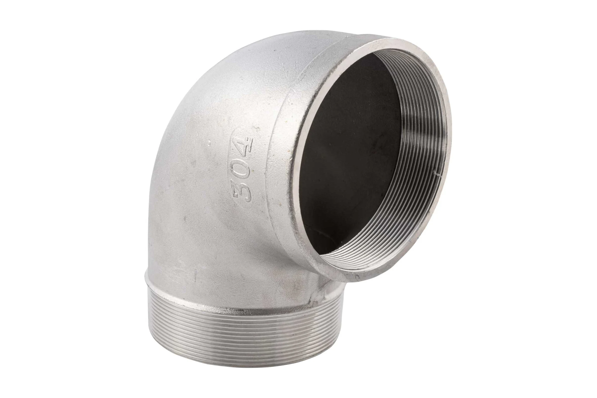 Отвод резьбовой NEWKEY вр/нр, нержавеющая сталь AISI304 DN 100 (4), (CF8), PN16 NK-FEDM100/4