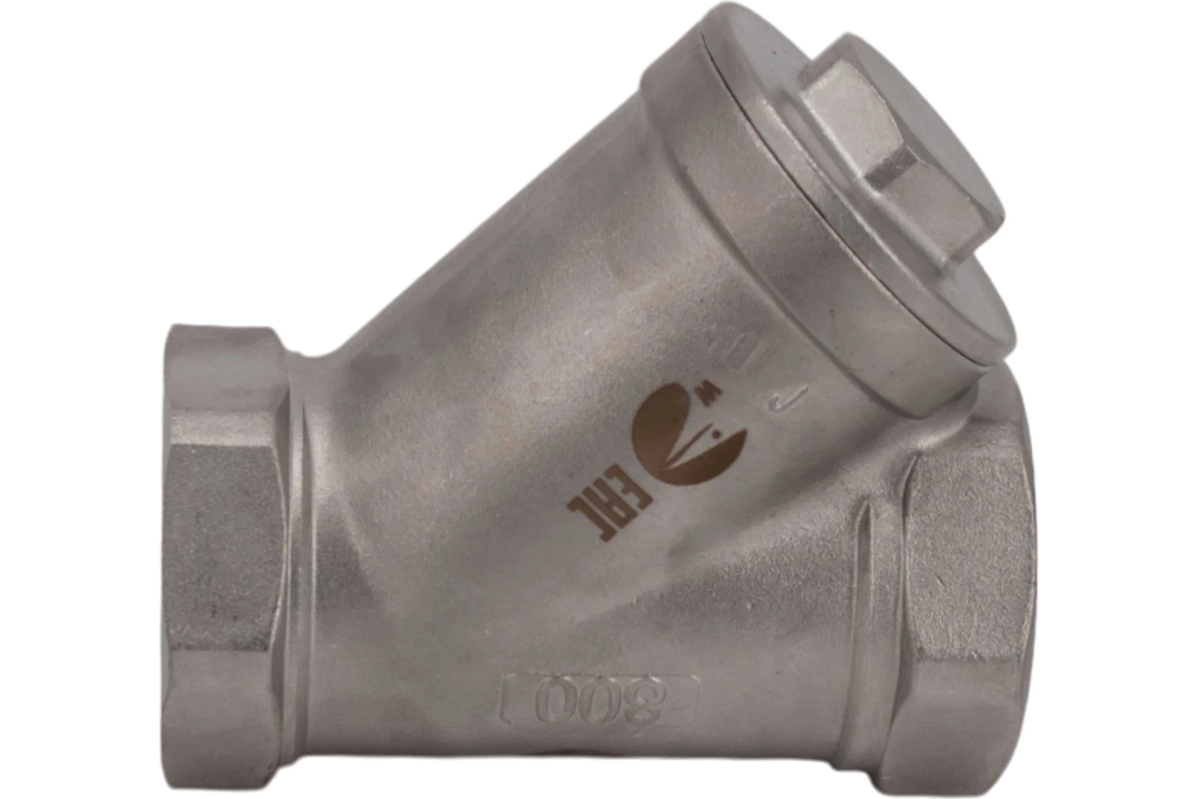 Обратный клапан муфтовый NEWKEY Y-тип, нержавеющая сталь AISI316 DN40 (1_1/2), (CF8M), PN40 NK-YC40/6