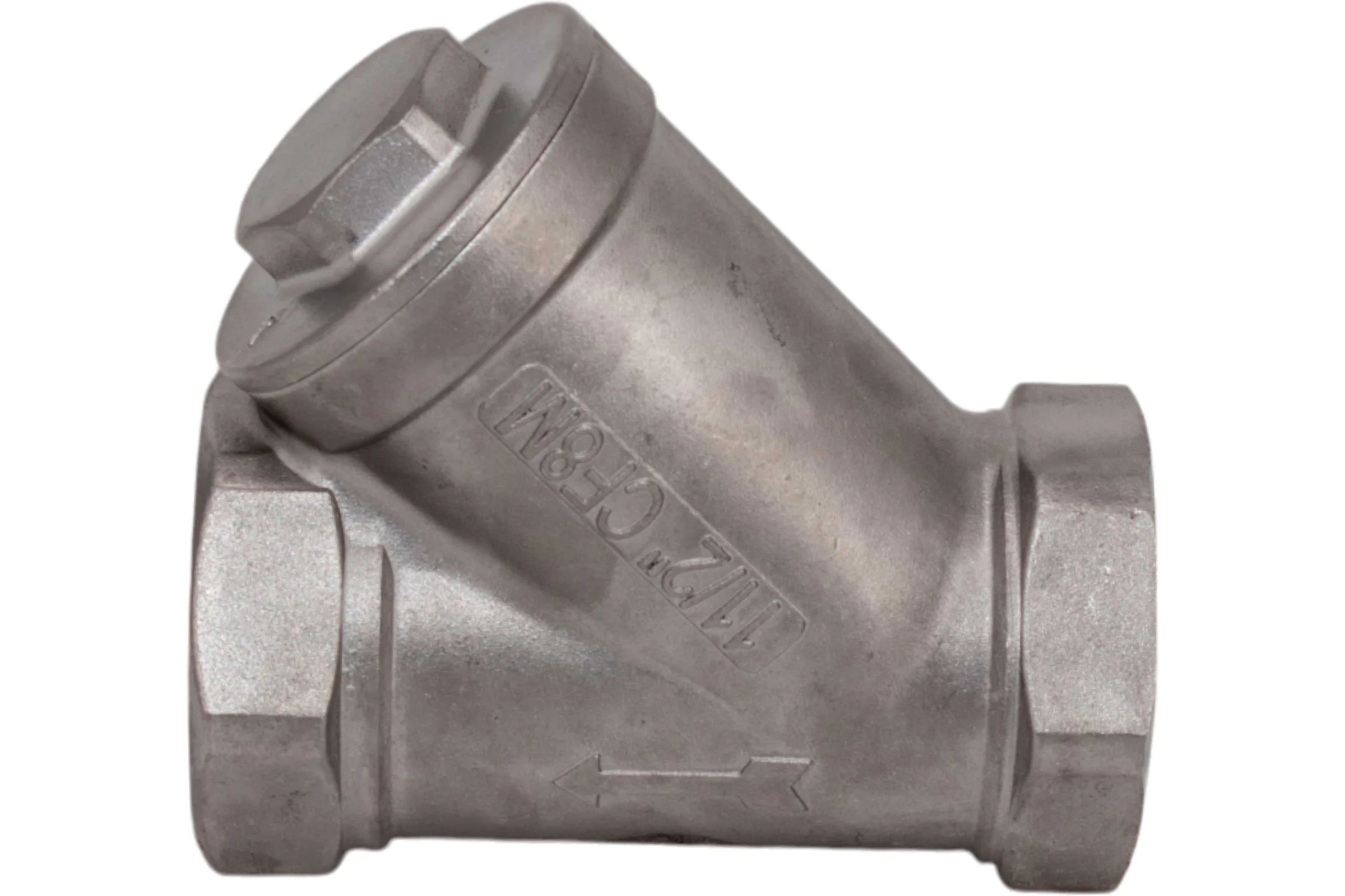 Обратный клапан муфтовый NEWKEY Y-тип, нержавеющая сталь AISI316 DN40 (1_1/2), (CF8M), PN40 NK-YC40/6