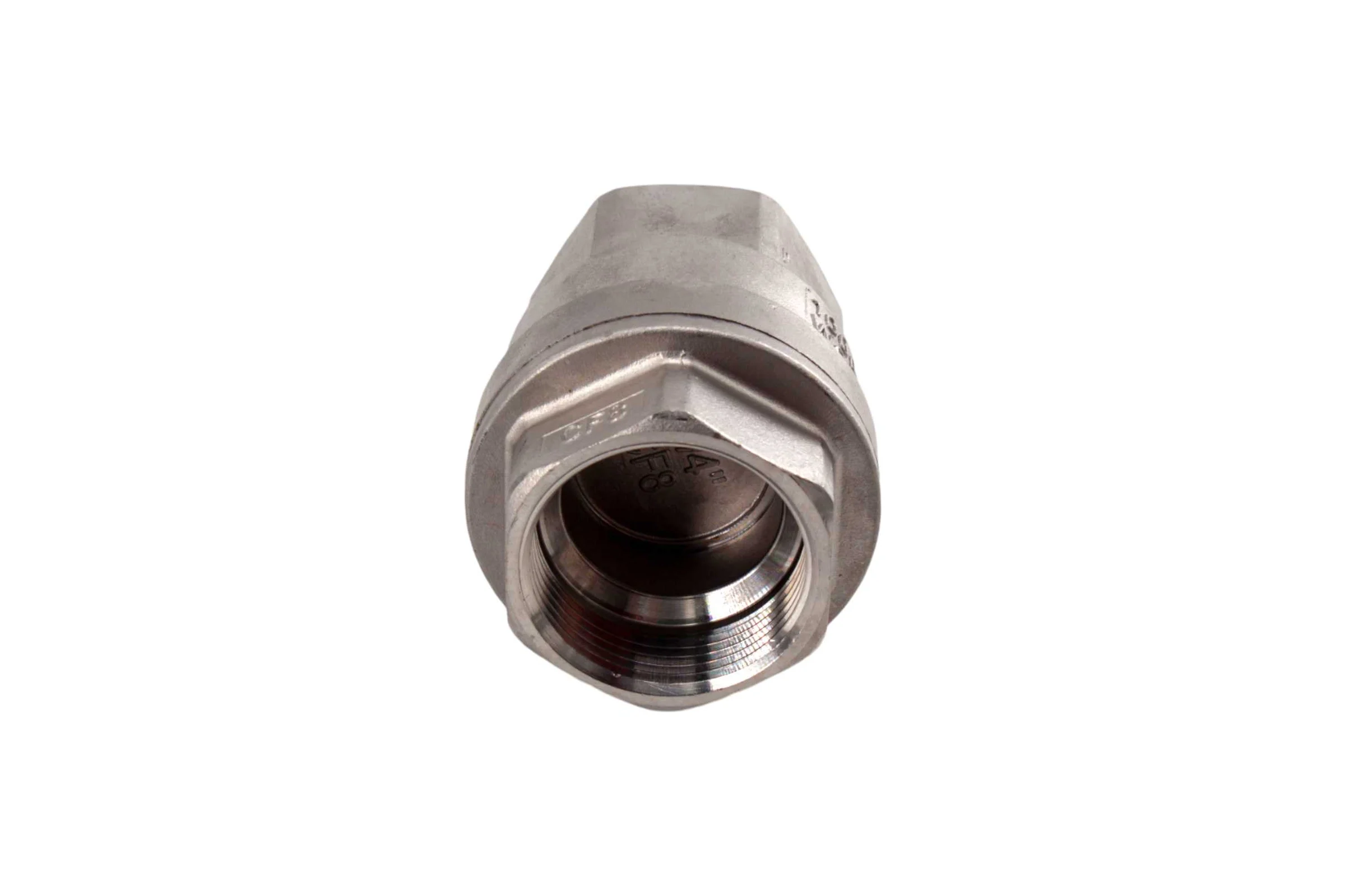 Обратный клапан муфтовый NEWKEY прямой, нержавеющая сталь AISI304 DN32 (1_1/4), (CF8), PN40 NK-CS32/4