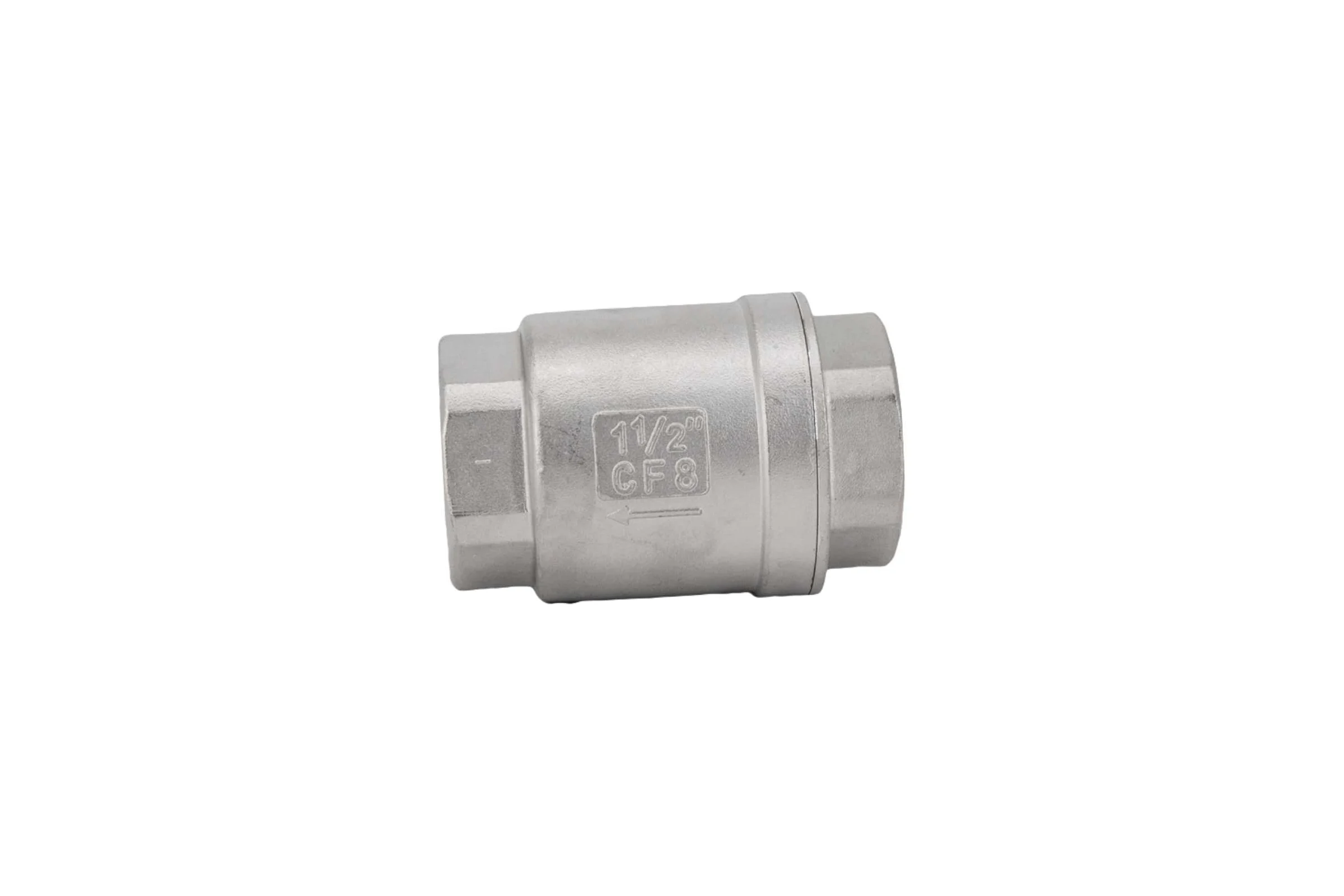 Обратный клапан муфтовый NEWKEY прямой, нержавеющая сталь AISI304 DN40 (1_1/2), (CF8), PN40 NK-CS40/4