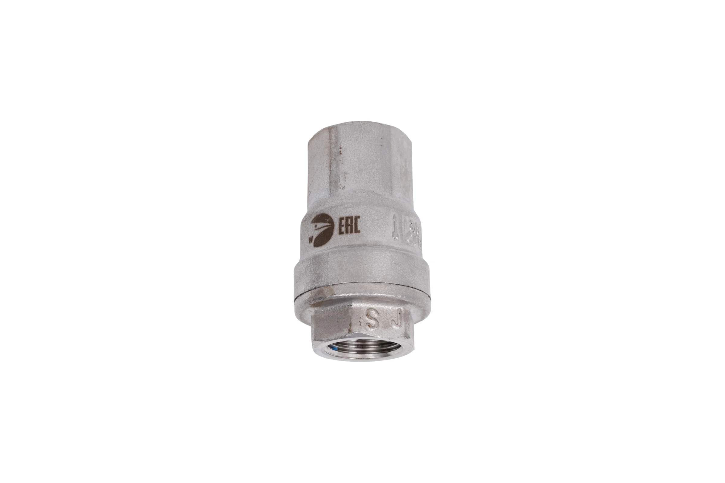 Обратный клапан муфтовый NEWKEY прямой, нержавеющая сталь AISI304 DN10 (3/8), (CF8), PN64 NK-CS10/4