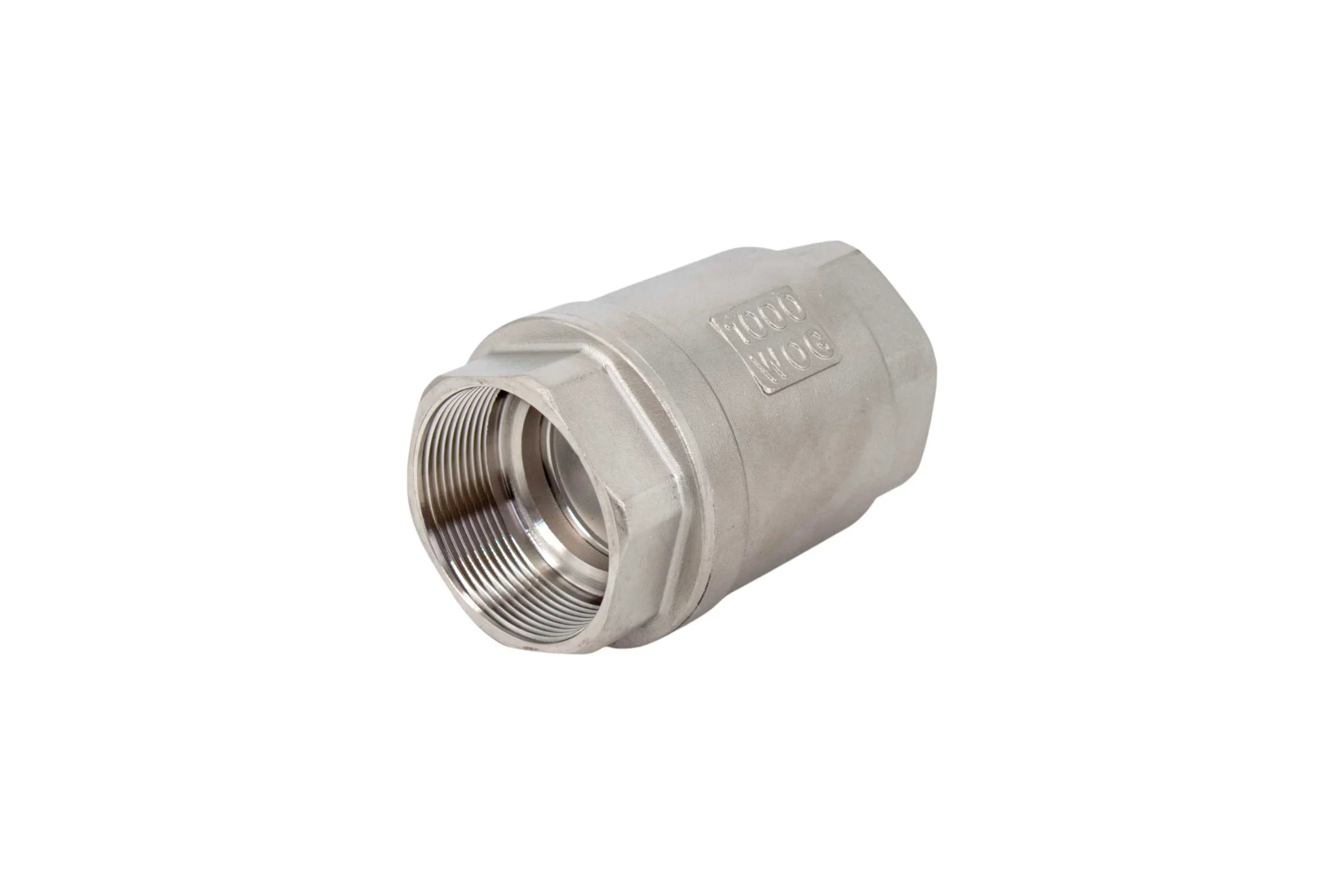 Обратный клапан муфтовый NEWKEY прямой, нержавеющая сталь AISI304 DN50 (2), (CF8), PN40 NK-CS50/4